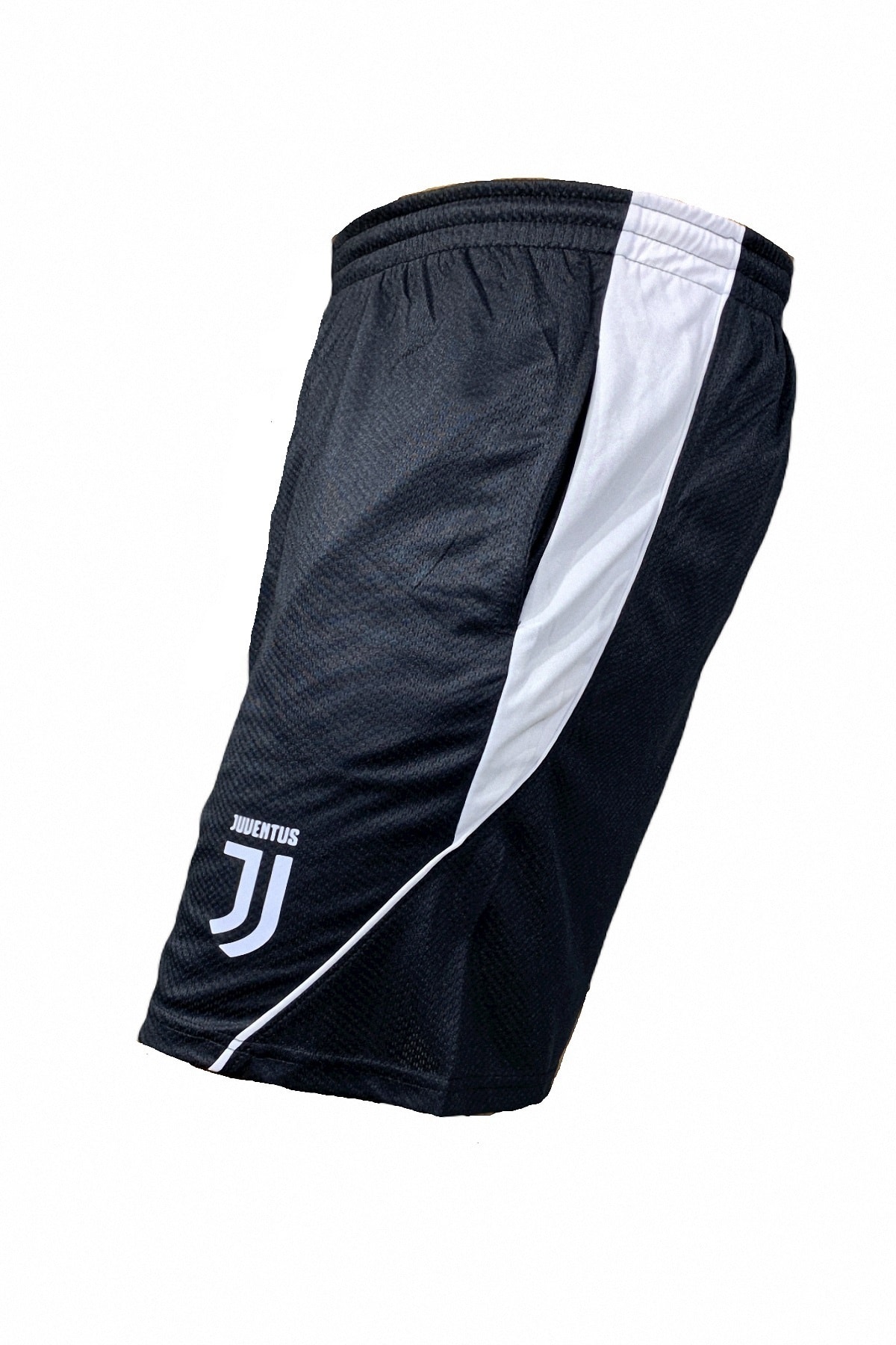Fs Erkek Siyah Juventus Logo Baskılı Ultra Hafif Telefon Cepli Günlük Spor Fitness Koşu Şortu