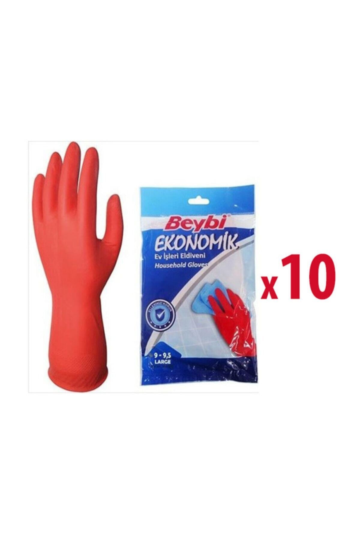 Beybi Ekonomik Ev Işleri Ve Bulaşık Eldiveni - 10 Çift 9-9,50