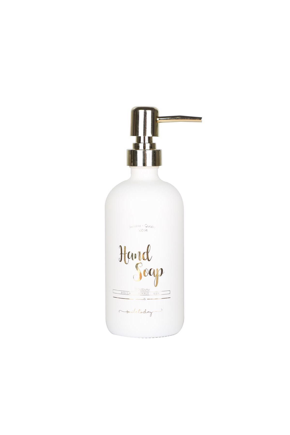 Miniminti Beyaz Cam El Sabunu Şişesi - 500 Ml (hand Wash)