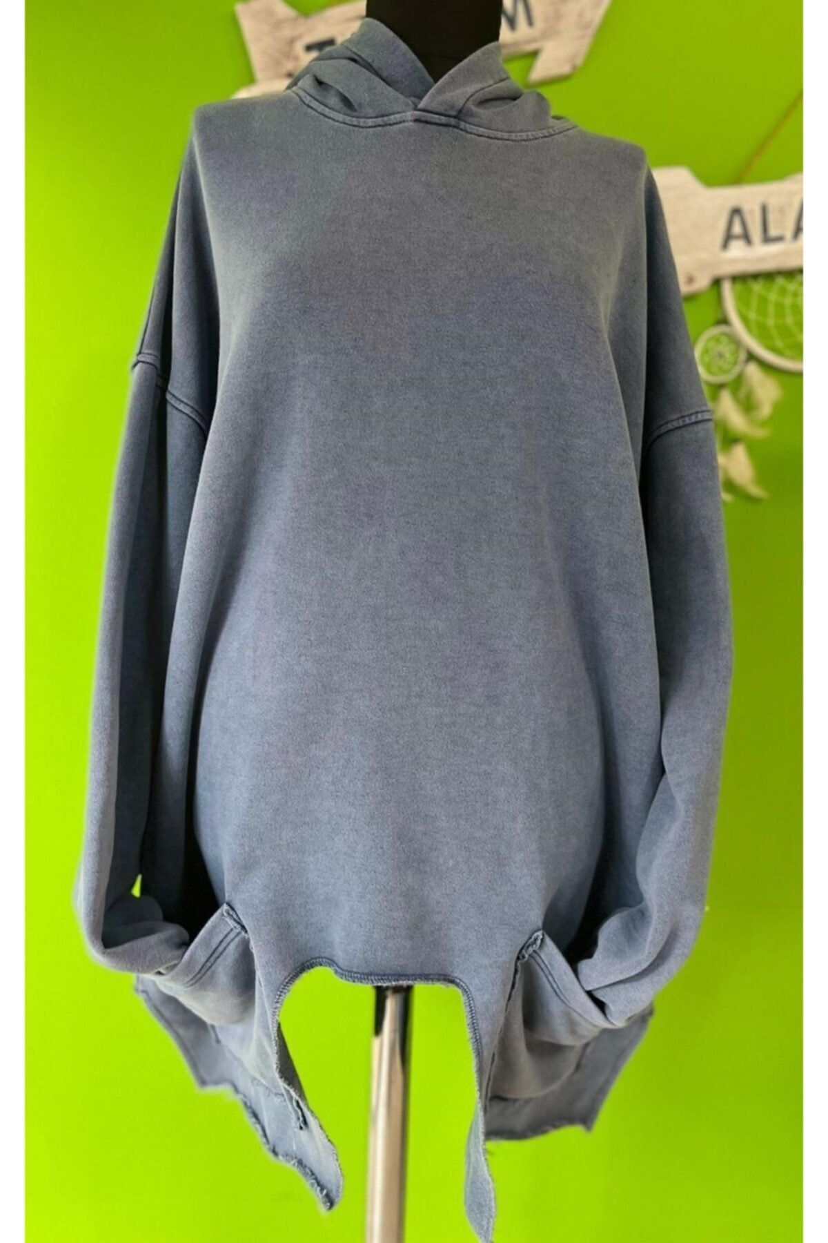PATCHWORK ATELIER 3 Iplik Oversıze Asit Yıkamalı Sweat Shırt