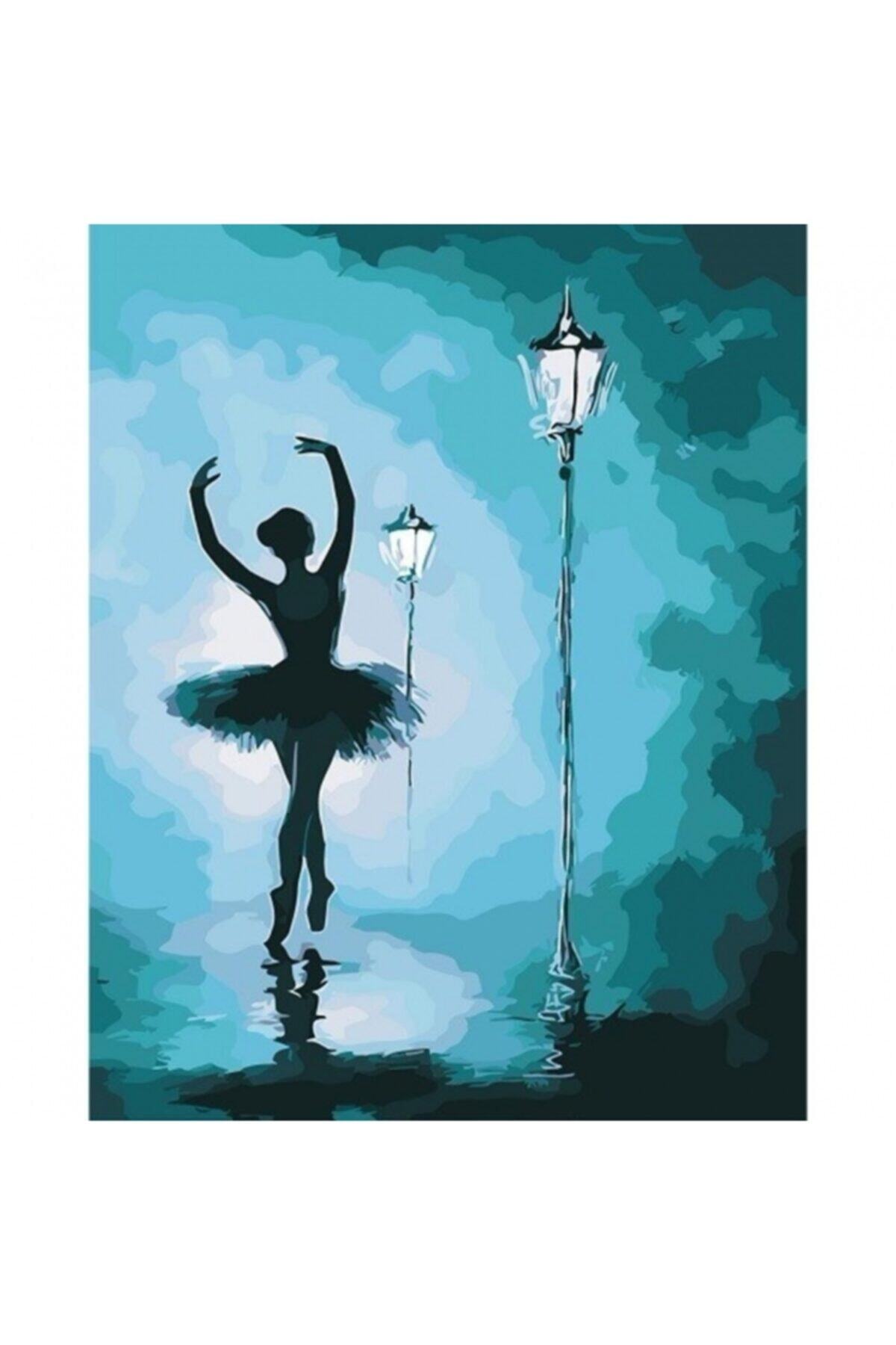 Fupe Shop Mavi Işık Ve Balerin Sayılarla Boyama Seti Kasnaklı 90 X 110 Cm