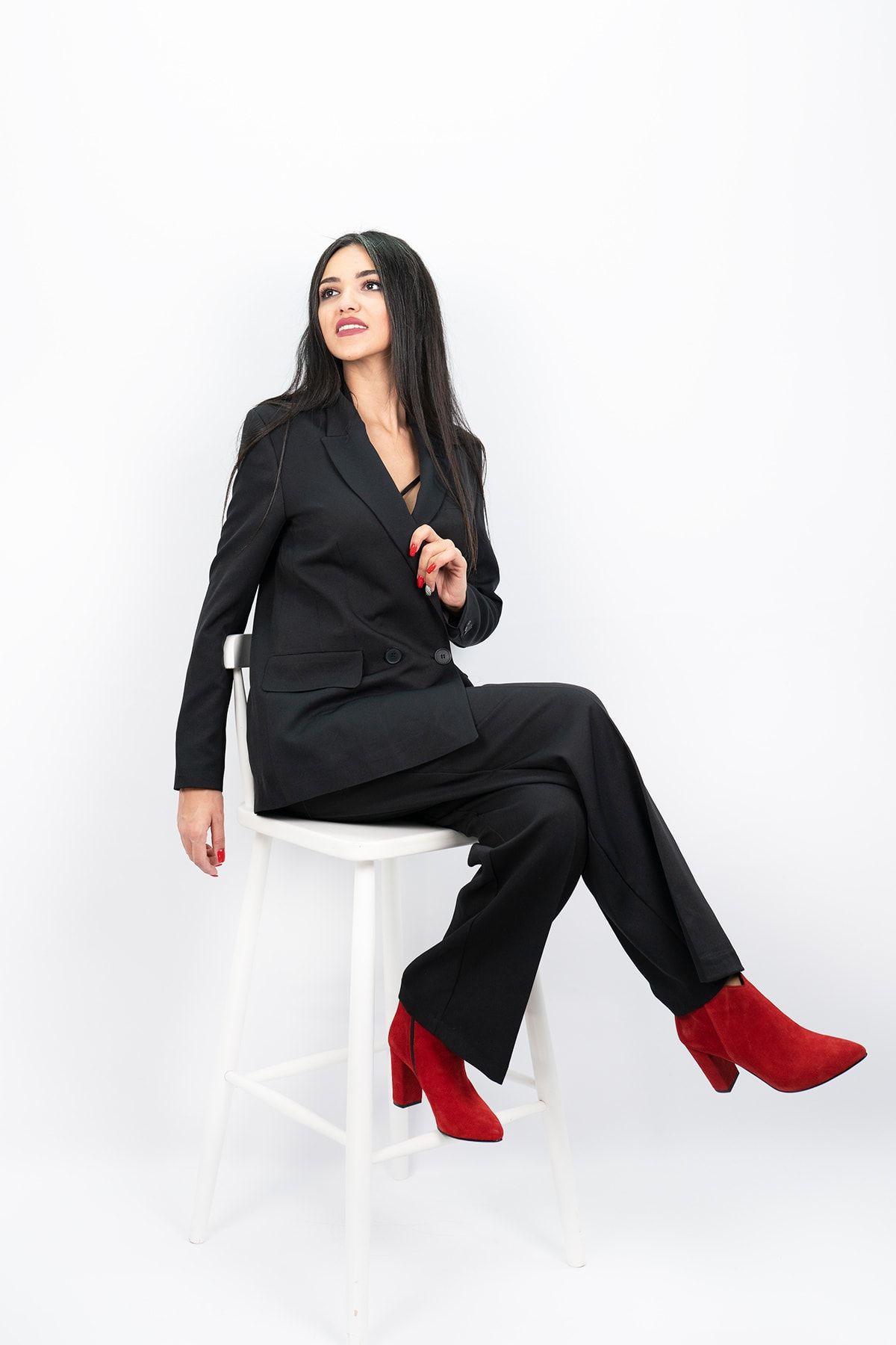 asudincer boutique Kadın Siyah Takım