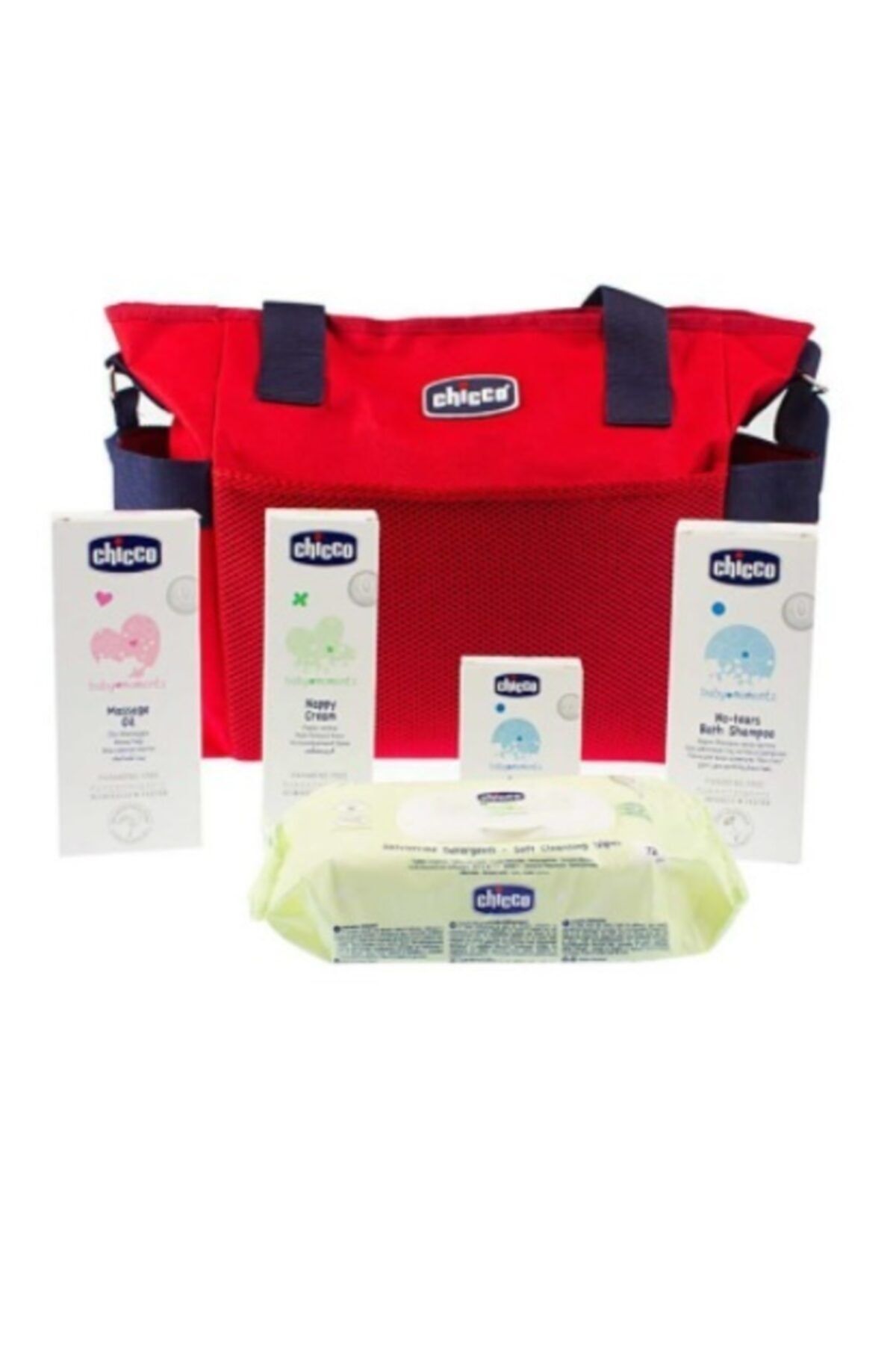 Chicco Bebek Bakım Seti Kırmızı Çanta