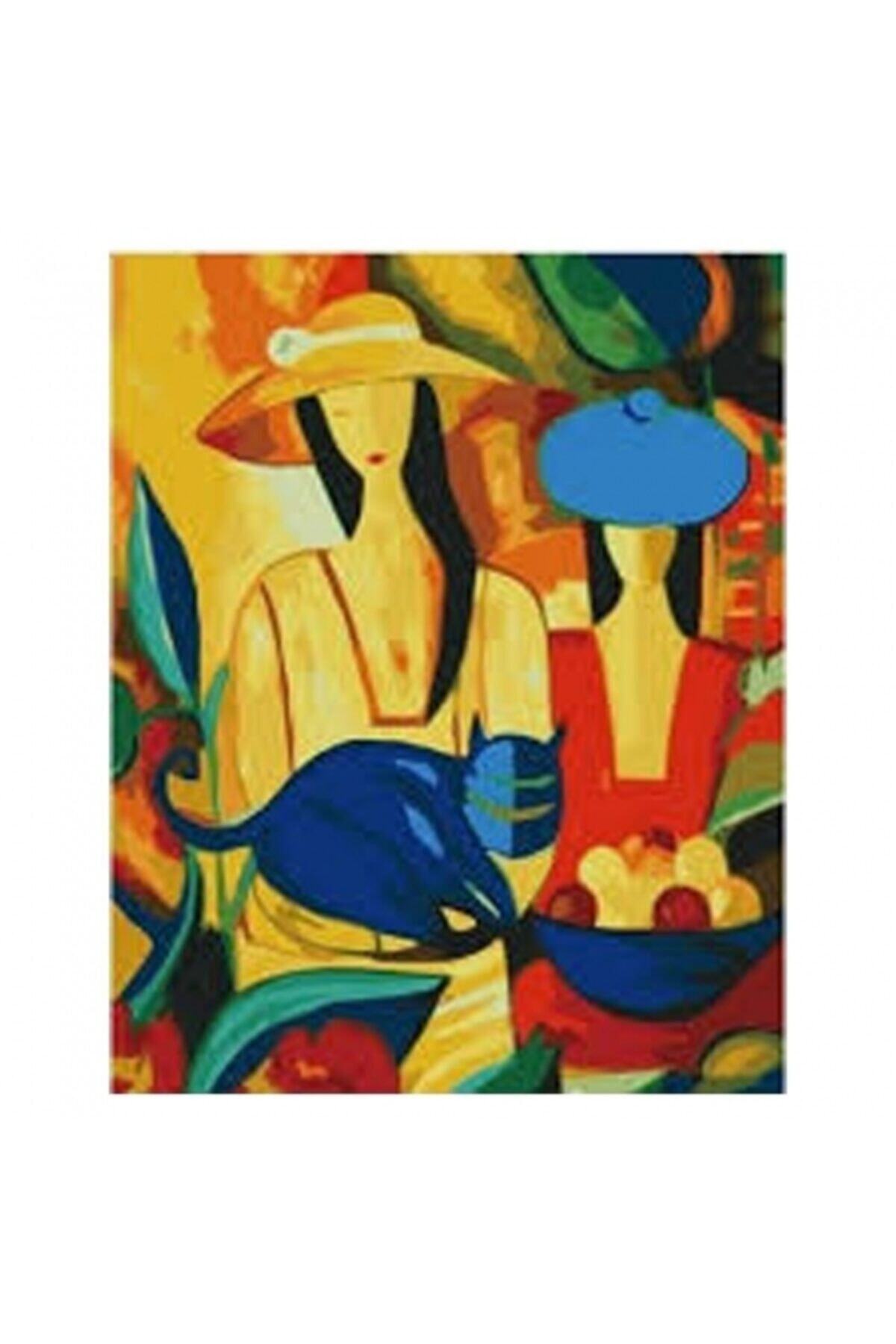 Fupe Shop Picasso Kadınlar Sayılarla Boyama Seti Kasnaklı 90 X 110 Cm