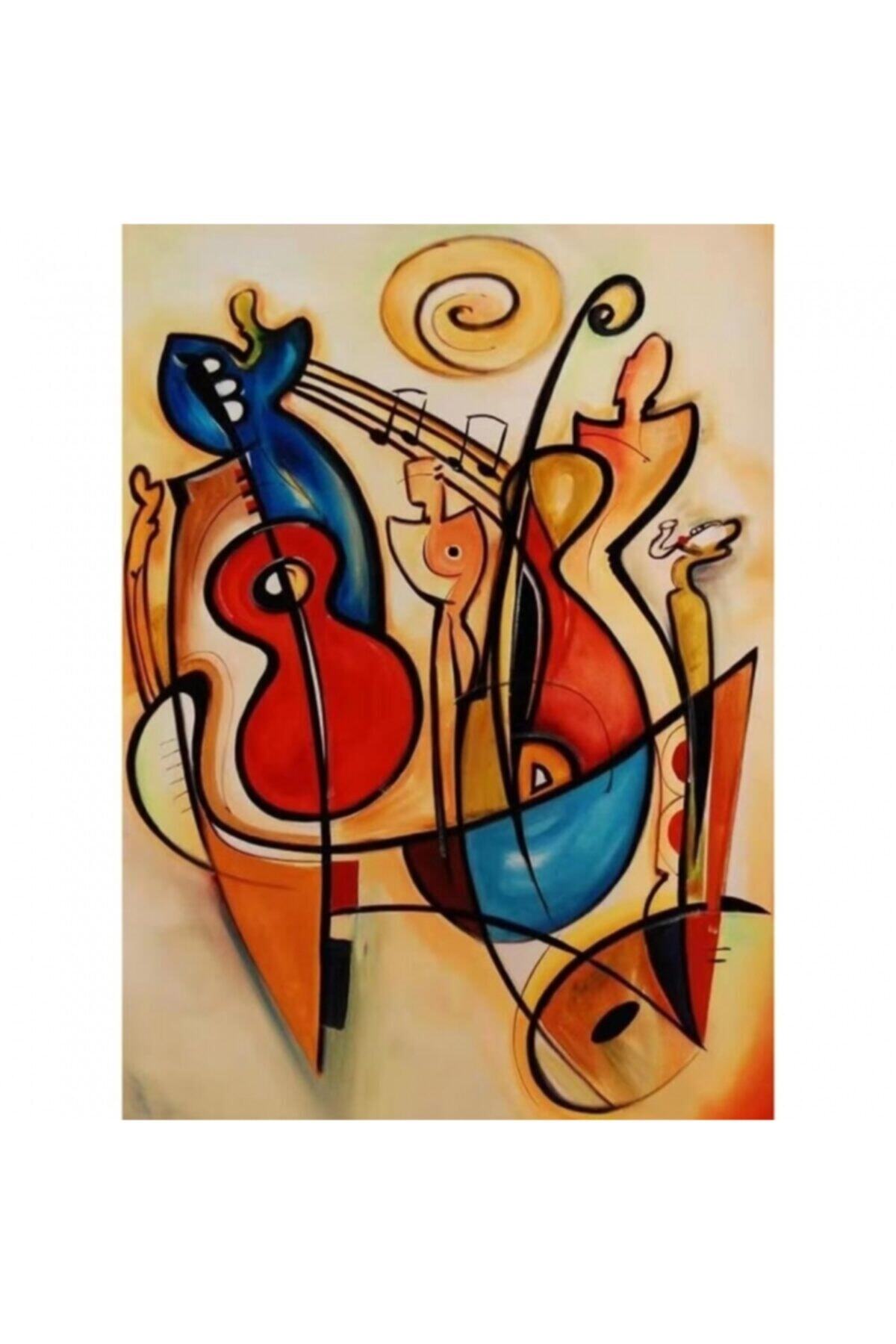 Fupe Shop Ruh Ve Müzik Sayılarla Boyama Seti Kasnaklı 60 X 75 Cm
