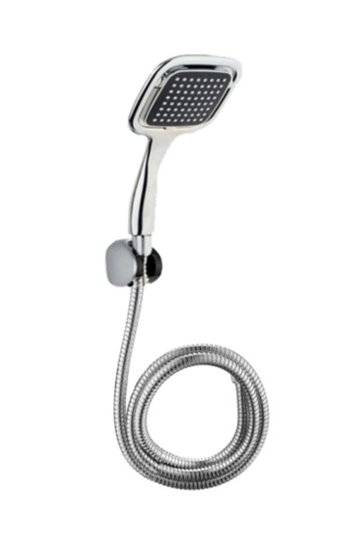 bieney Siyah Kare Banyo Duş Seti Hortum Mafsal ve Başlık Set Syh120