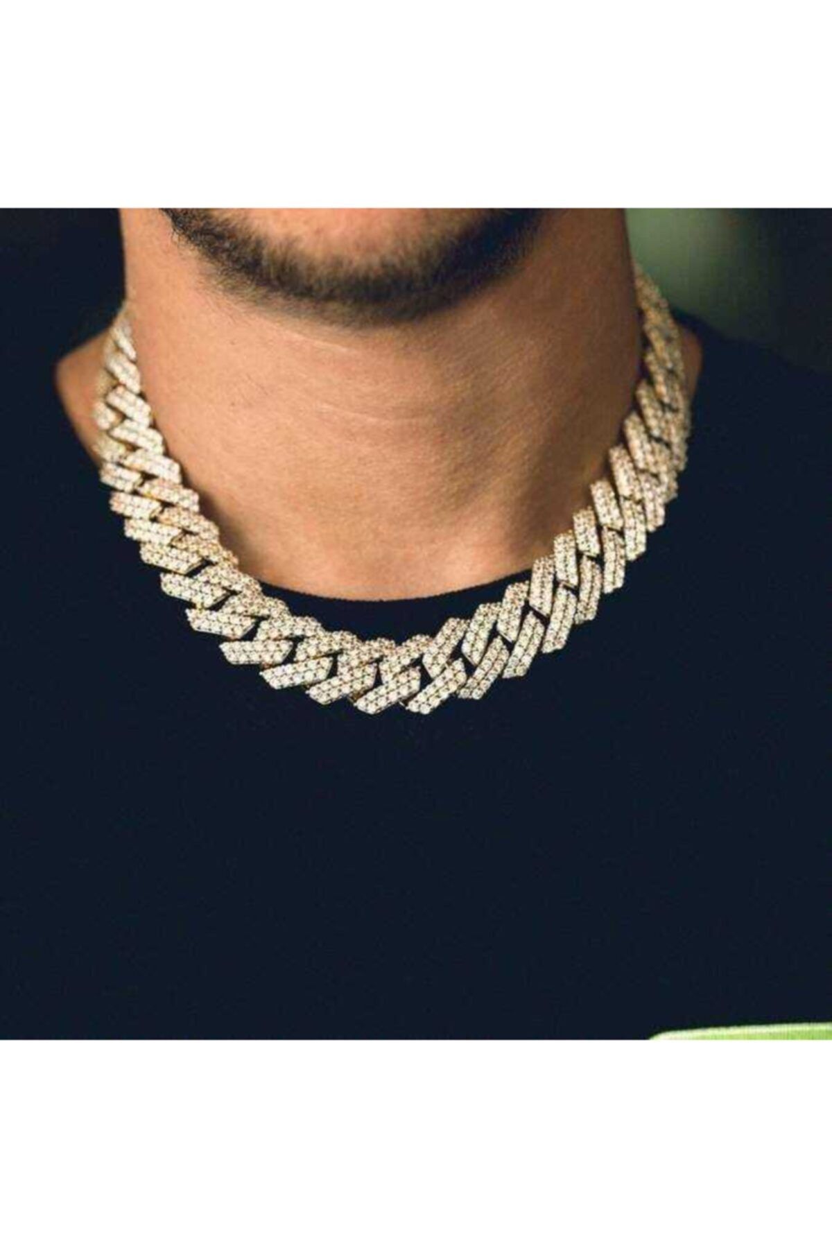 Elmas Dizayn 20 Mm. Eninde Cc Model Küpe Hediyeli 1.sınıf Gurme Kolye,chaın Kolye,reynmen Gold Kolye