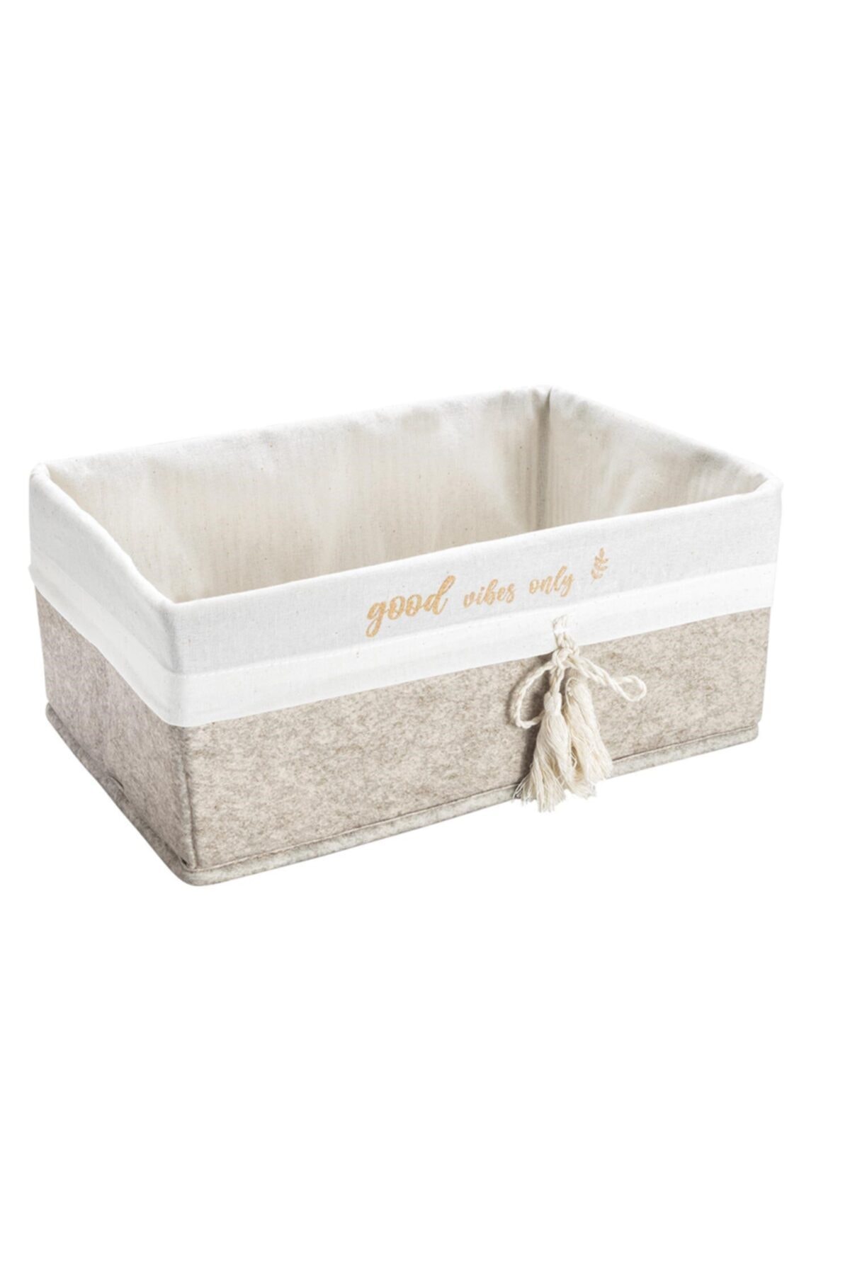 Sas Keçe Dikdörtgen Mini Düzenleyici, Kahverengi Organizer Sepet