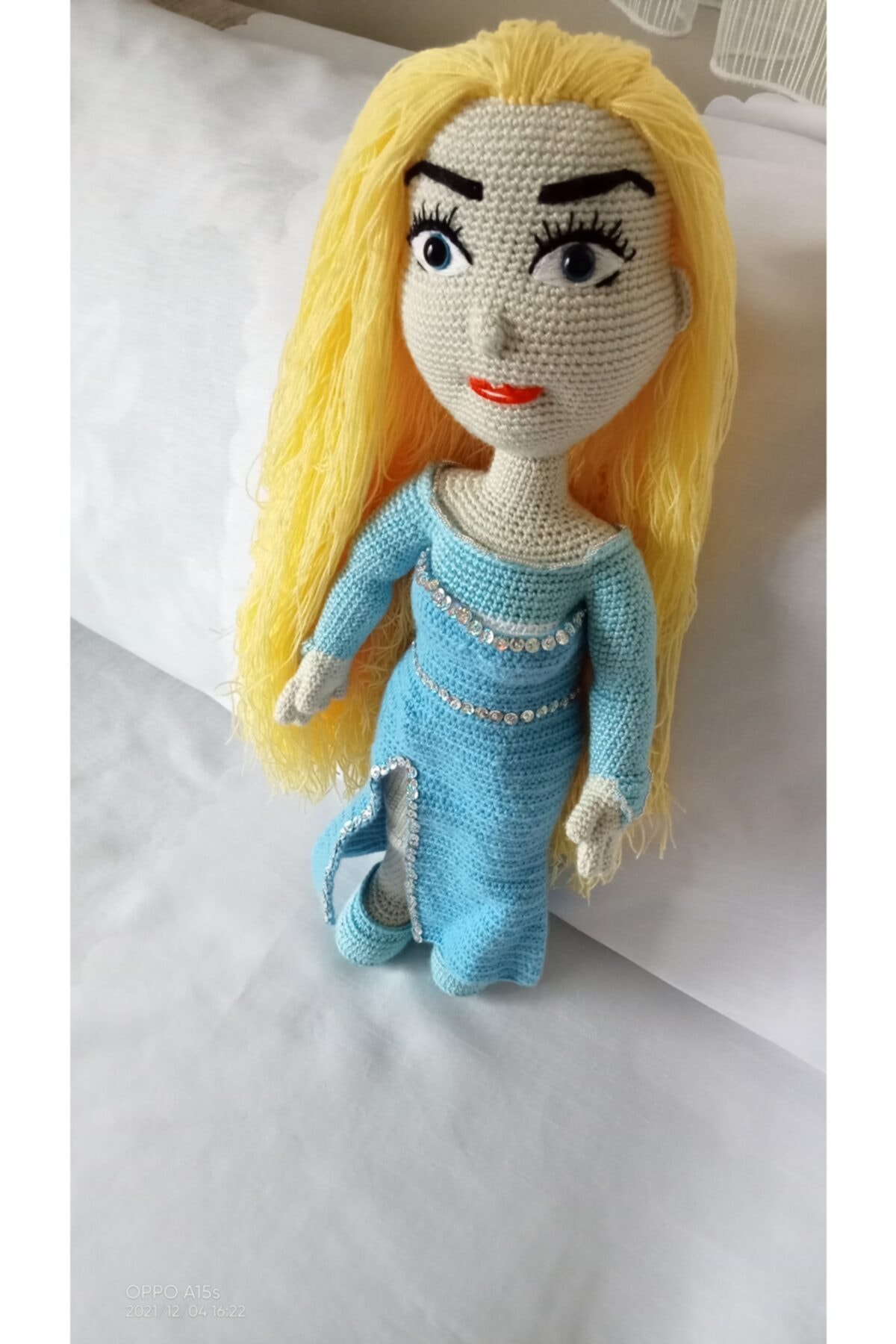 luluamigurumi Elbiseli Sarı Saçlı Amigurumi