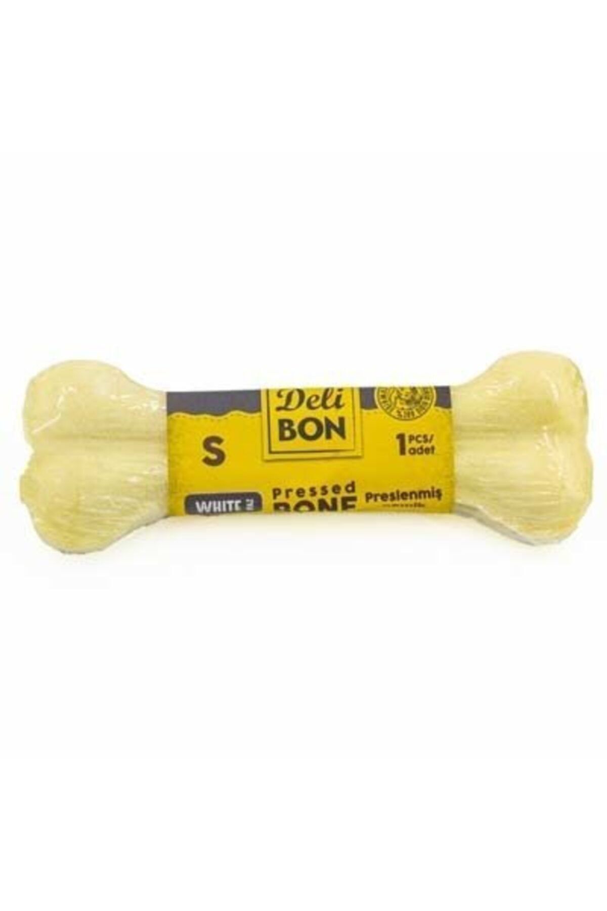 Delibon Deri Köpek Çiğneti Pres Kemik 1x12cm Beyaz