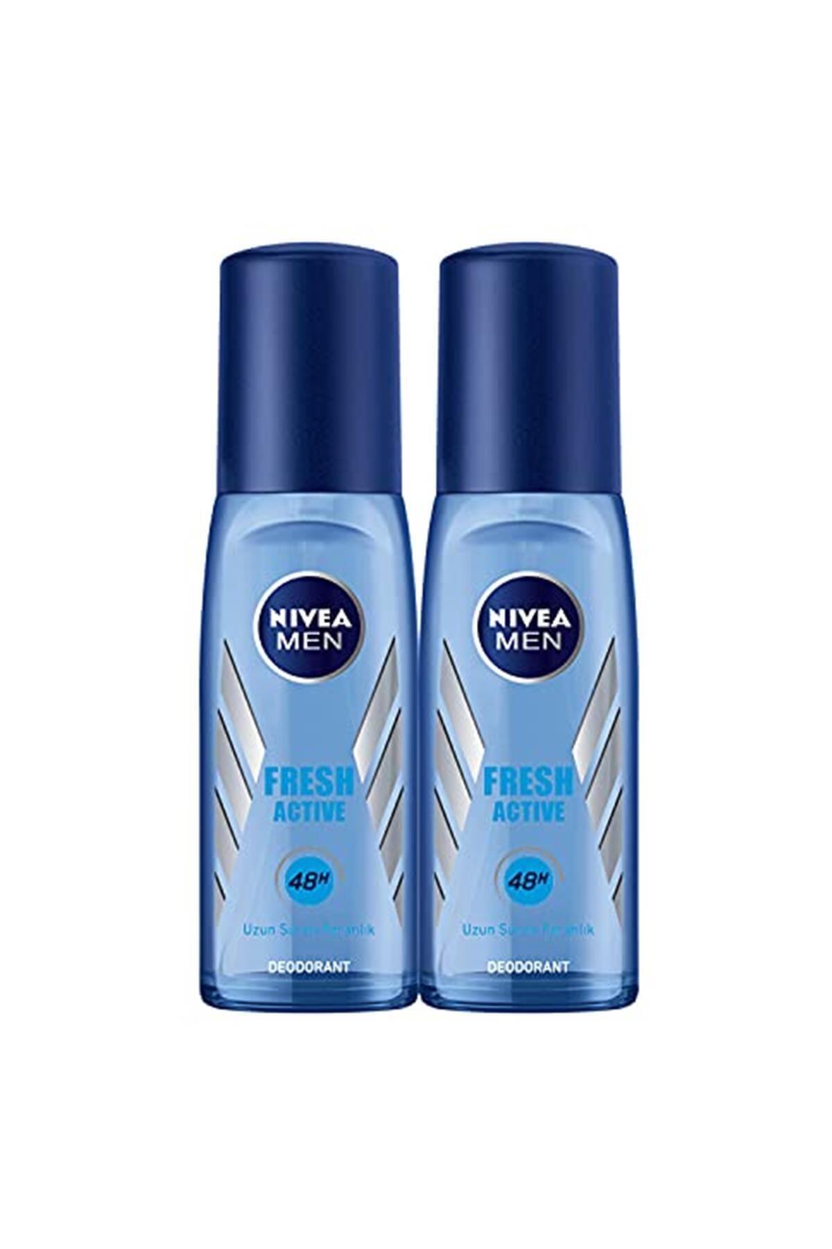 Nivea Men Fresh Active Erkek Pump Sprey Deodorant 2 Adet 2x75 ml