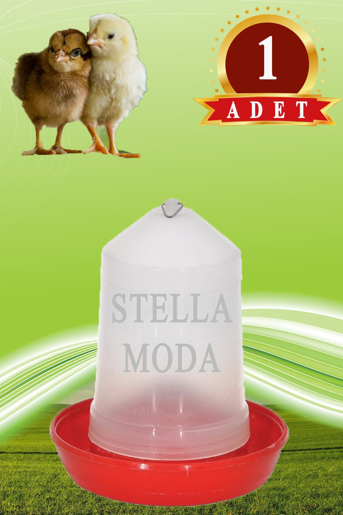 STELLA MODA Civciv Başlangıç Suluğu 750 Ml Suluk 1 Adet Güvercin Bıldırcın Kekik Tavuk Horoz Süs Tavuğu Muhabbet