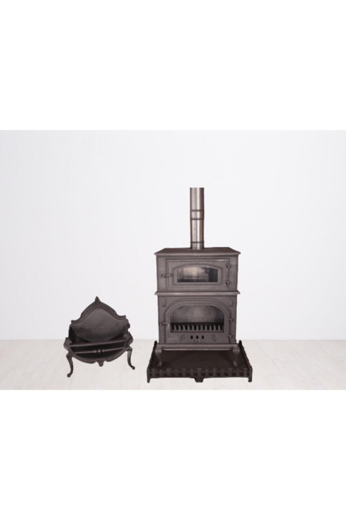 Korluoğlu Pik Döküm Optima Yan Camlı Dik Fırınlı Şömine