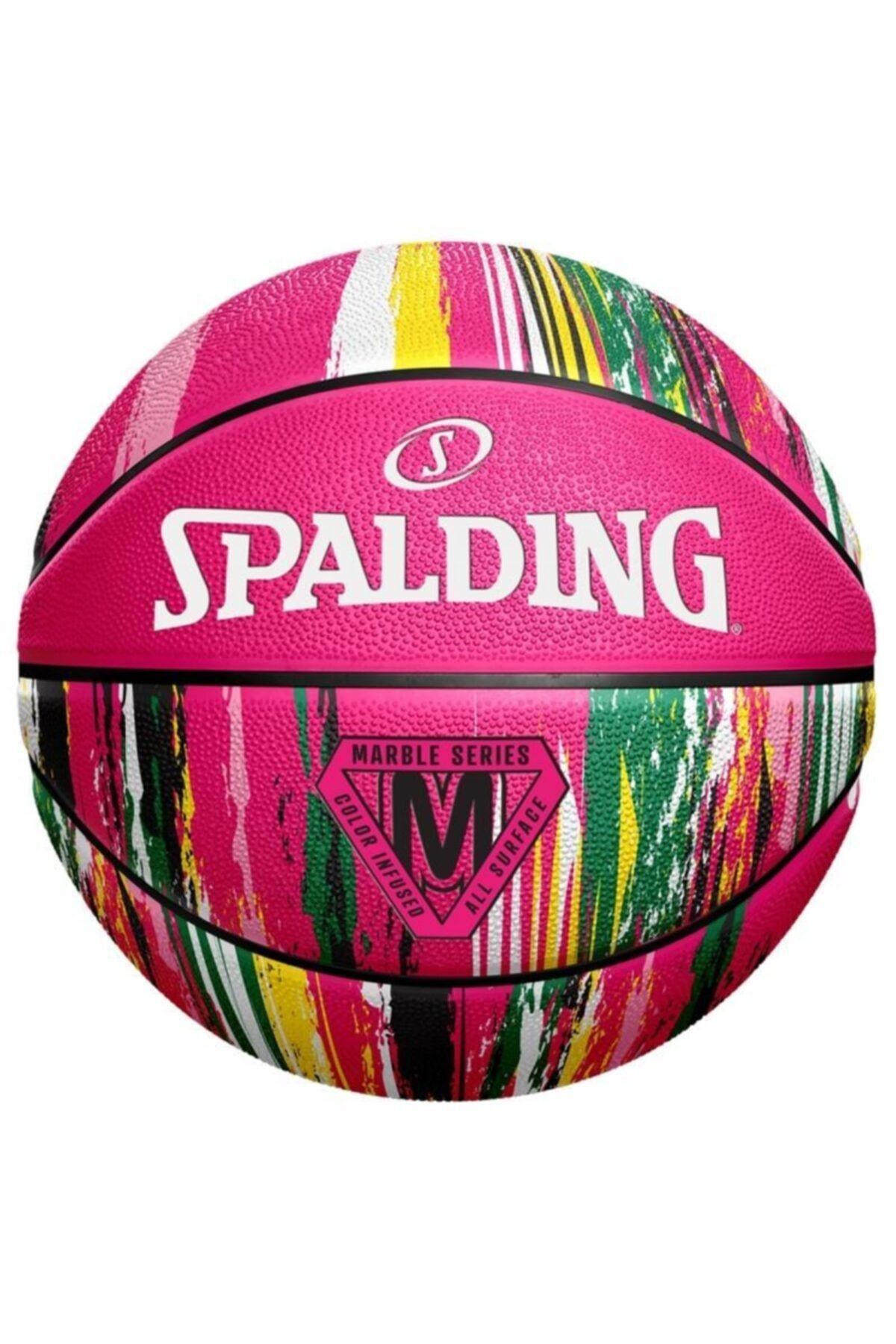 SPALDING Basket Topu 2021 Marble Series Pink 84-402z Size 7