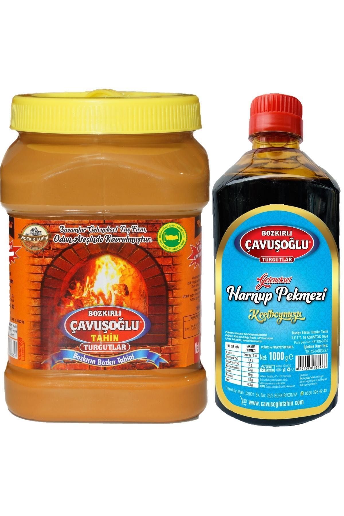 Çavuşoğlu Odun Ateşinde Kepekli Bozkır Tahini 930g + Harnup Keçiboynuzu (harnup) 1000g