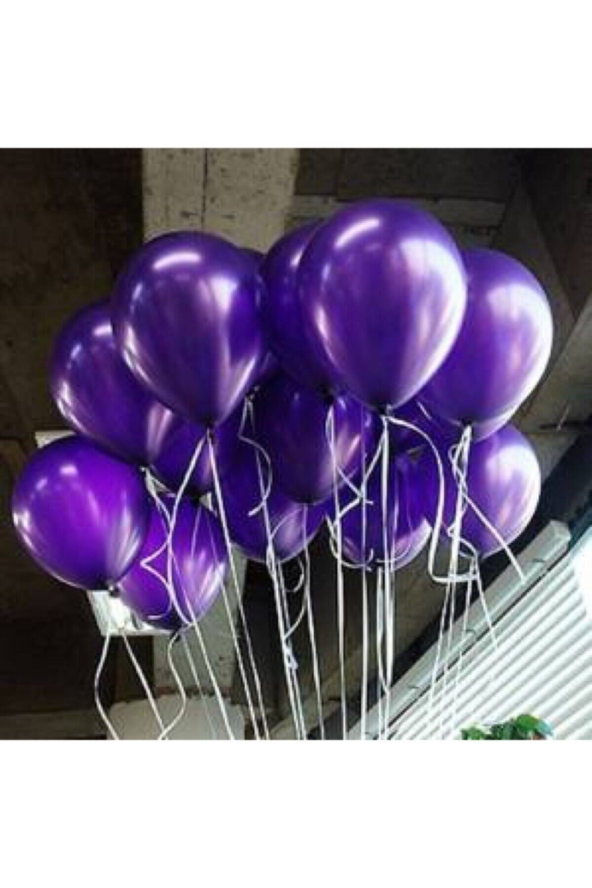 tmgrup Metalik 12'inç Mor Balon 10 Adet