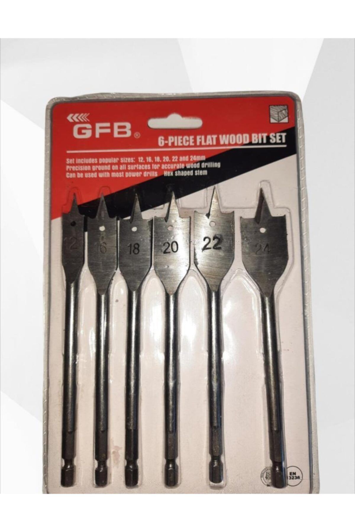GFB Yaprak Matkap Ucu 6 Parçalı Set 12-24 Mm Arası