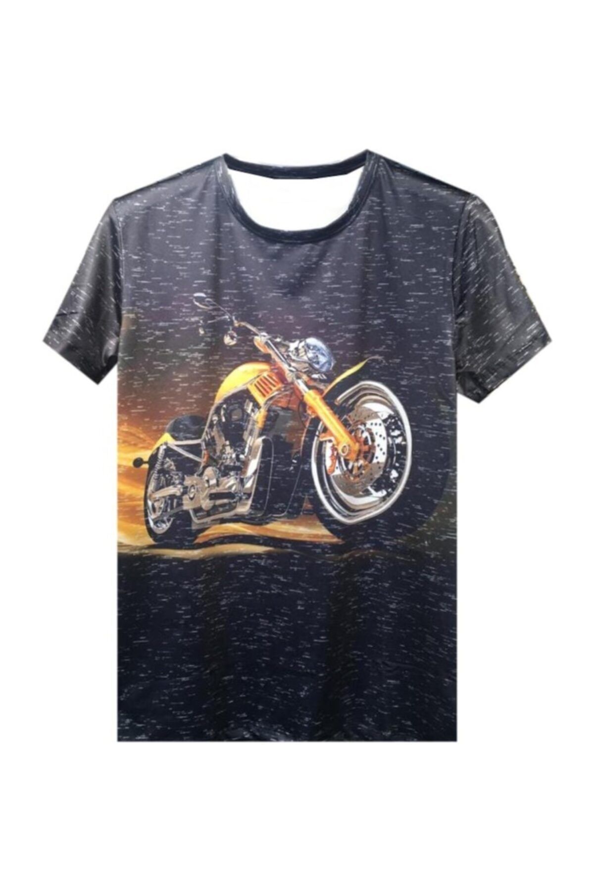 OEM Chopper Motosiklet Erkek T-shirt Füme M Beden