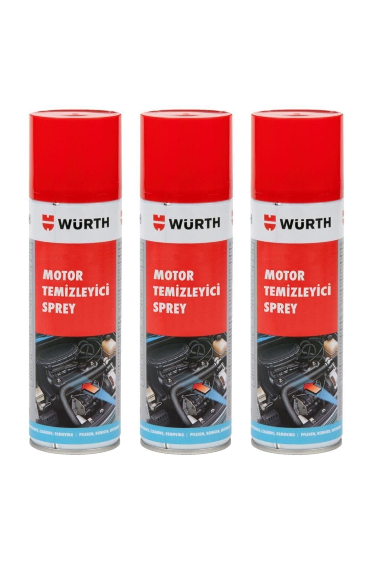 Würth 3x Motor Temizleyici Sprey 500 Ml (su Gerekmez)