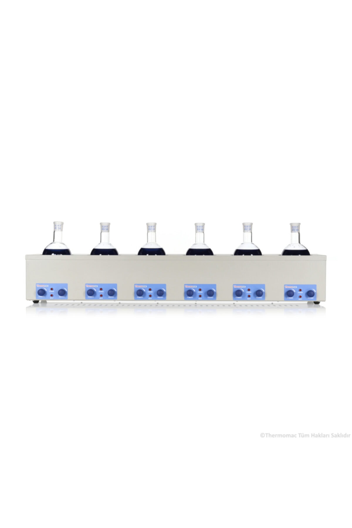 thermomac Hms650 - Çoklu Manyetik Karıştırıcılı Mantolu Isıtıcı 500 Ml 6 Hazneli - Balon Isıtıcı - 450 °c
