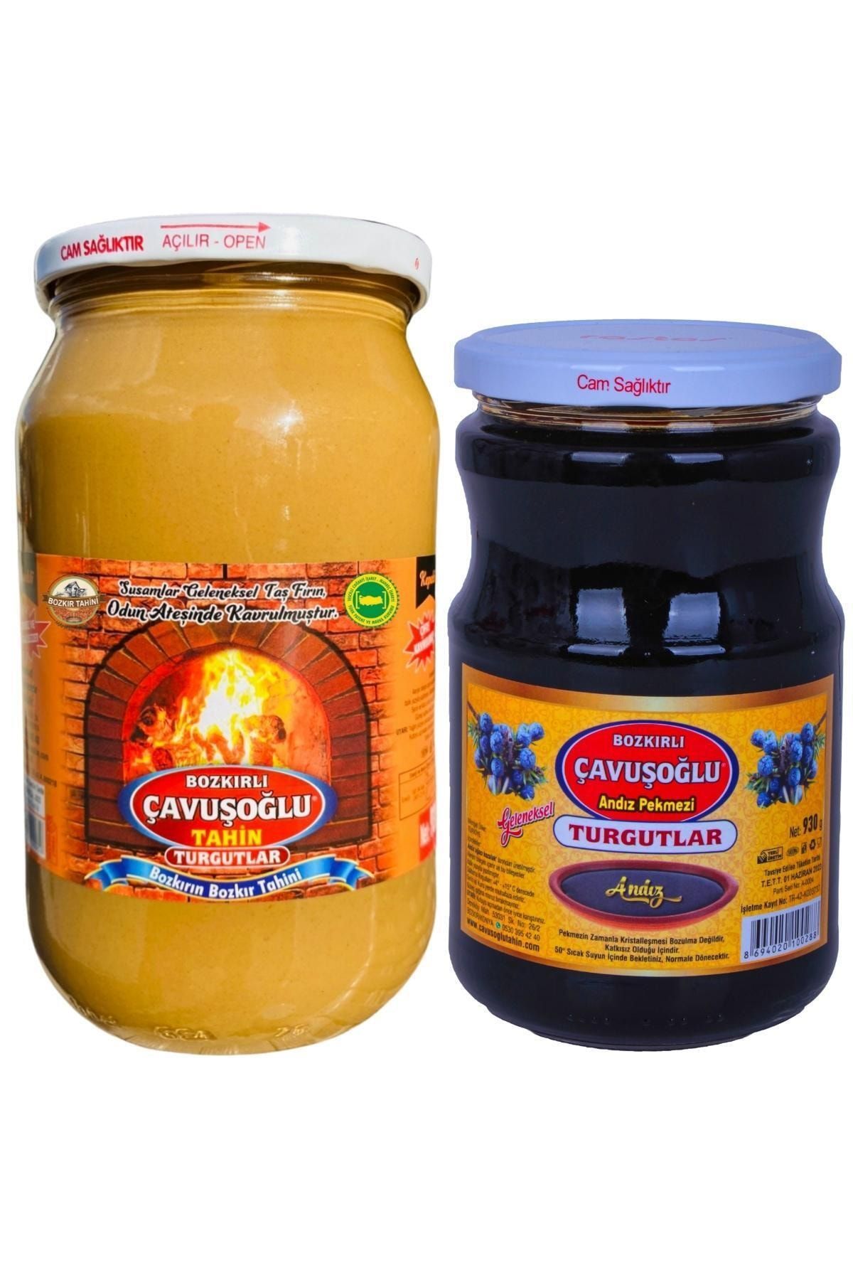 Çavuşoğlu Odun Ateşinde Kepekli Bozkır Tahini 930g + Andız Pekmezi 930g Cam Kavanoz
