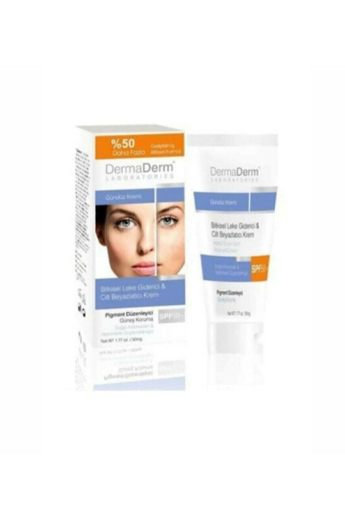 DermaDerm Efendıoğlu Bitkisel Leke Giderici&cilt Beyazlatıcı Krem Spf50 Gündüz Kremi 100 G