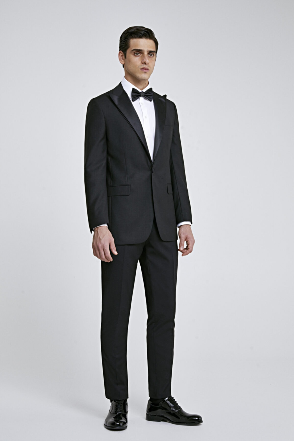 D'S Damat Slim Fit Siyah Düz Smokin Takım Elbise