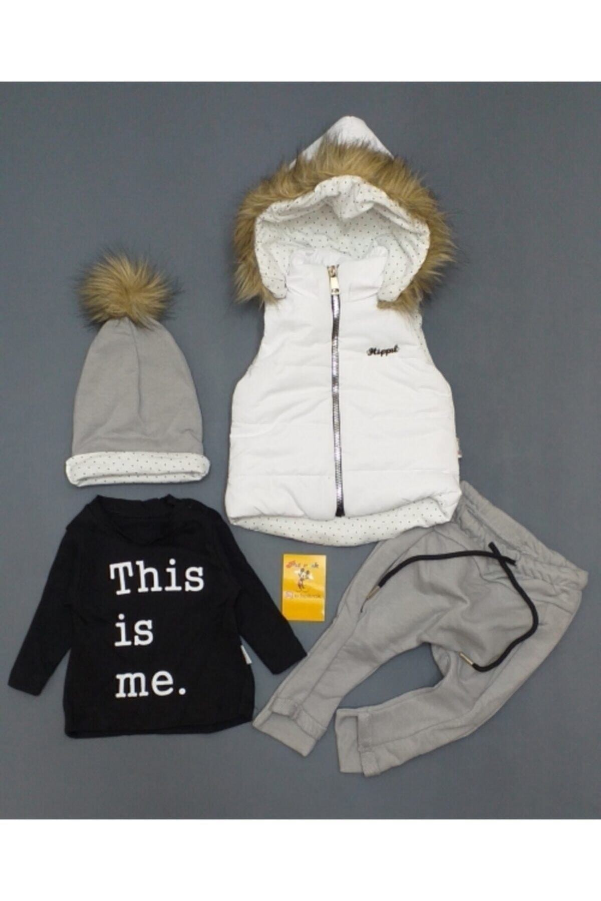 Hippil Hippıl Baby Şişme Yelekli 4 Lü Kombin Unisex %100 Pamuktur