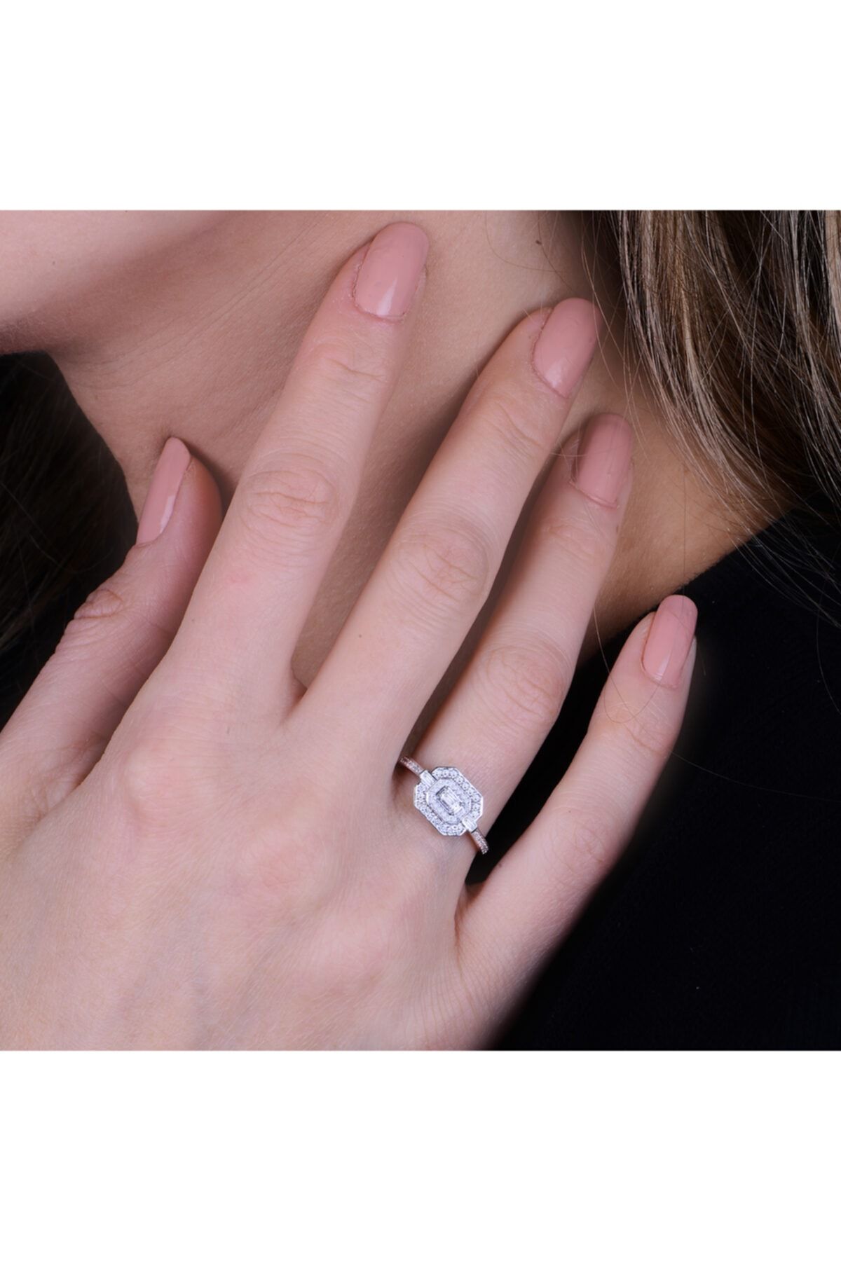 Exen Pırlanta 0.35 Carat F Vs Sı 14k 2.34 Gram Baget Pırlanta Yüzük