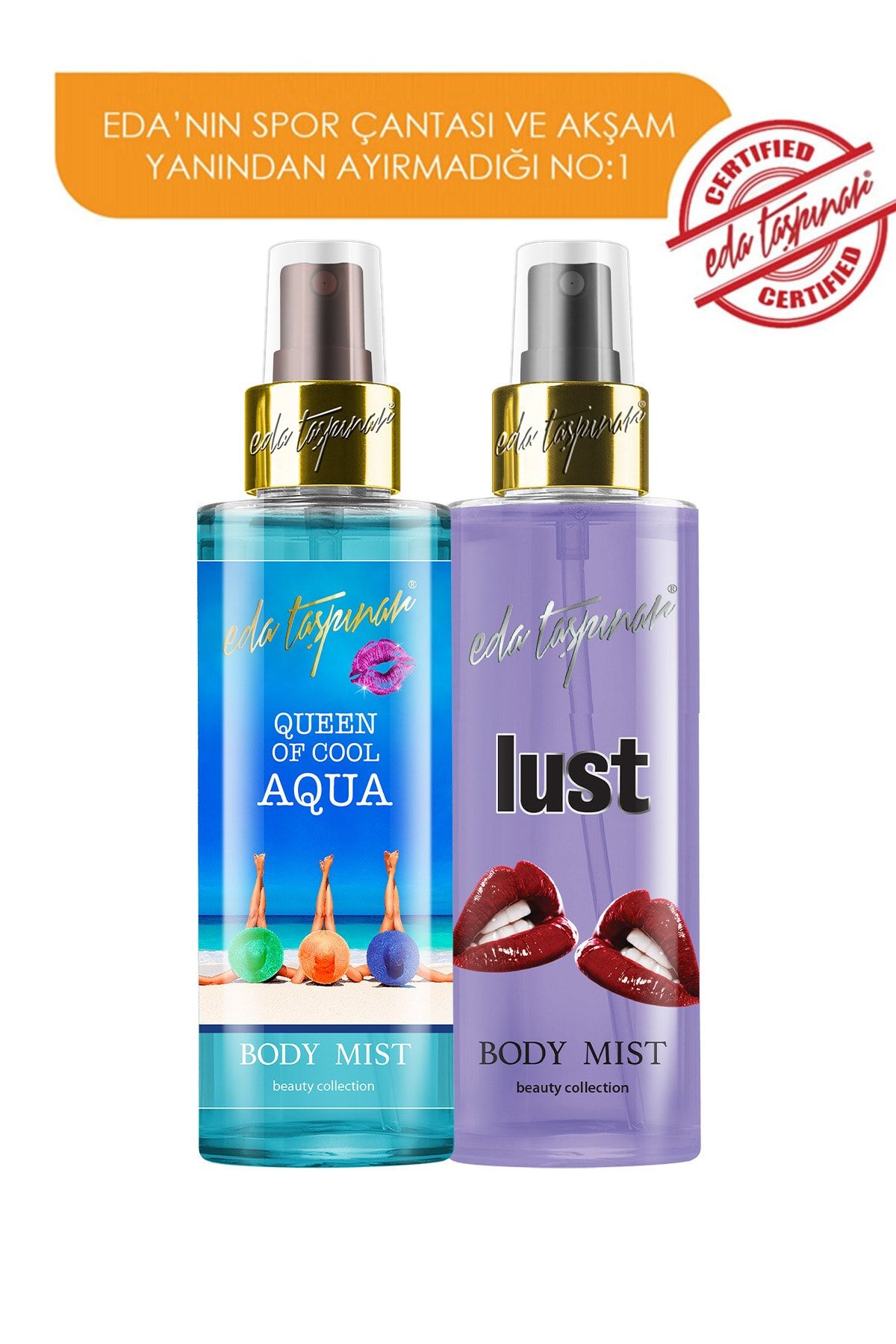 Eda Taşpınar 2 Farklı Body Mist 200ml. - Queen Of Cool Aqua Lust