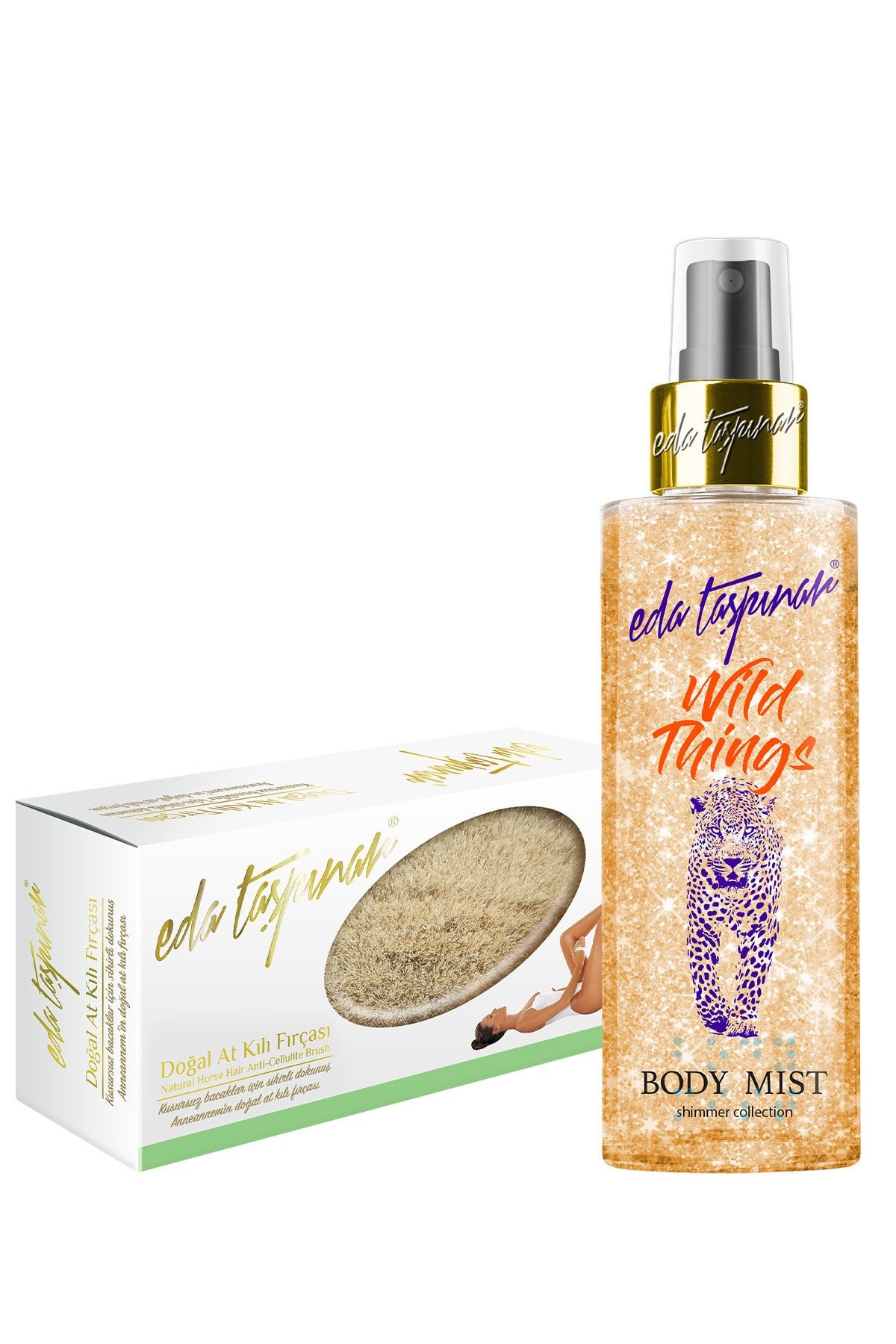 Eda Taşpınar Doğal At Kılı Fırçası Ve Wild Things Body Mist 200 Ml