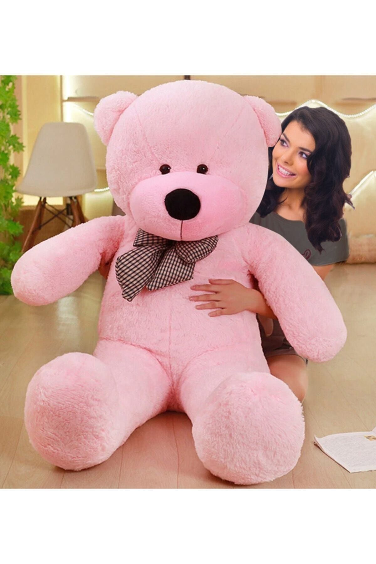 Özgüner Oyuncak Papyonlu Sevimli Büyük Peluş Ayıcık, 130 Cm - % 100 Yerli Papyon130
