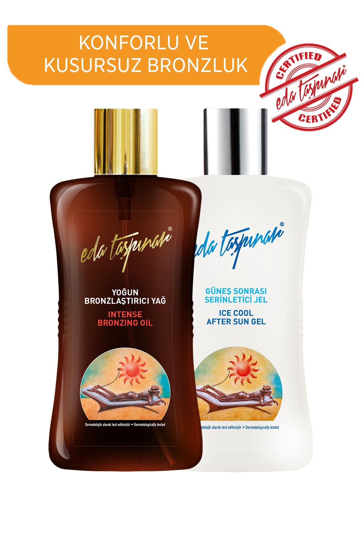 Eda Taşpınar Yoğun Bronzlaştırıcı Yağ 200ml Güneş Sonrası Serinletici Jel 200ml