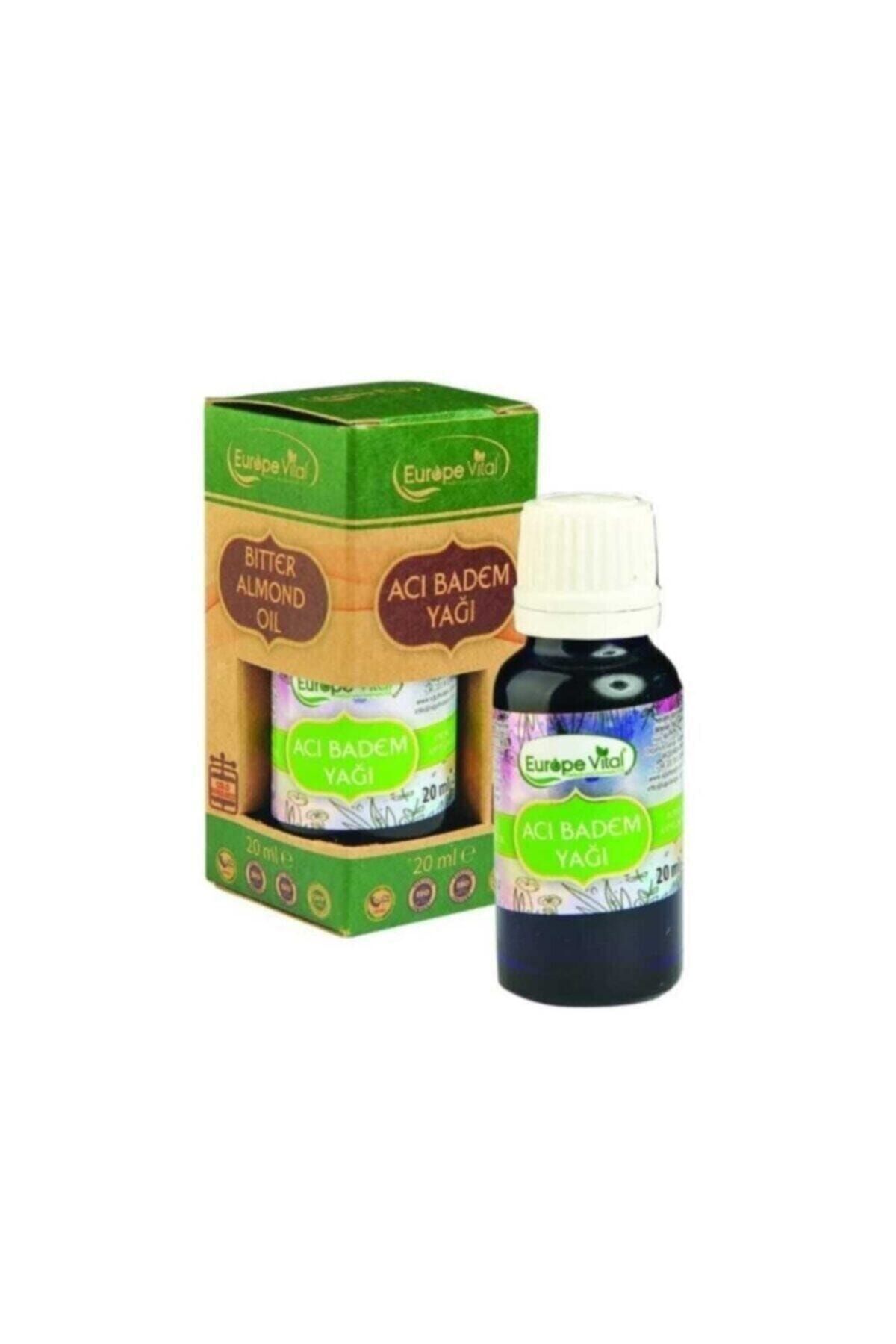 Europe Vital Acı Badem Yağı 20 Ml. Soğuk Sıkım Gimdes Helal Sertifikalı