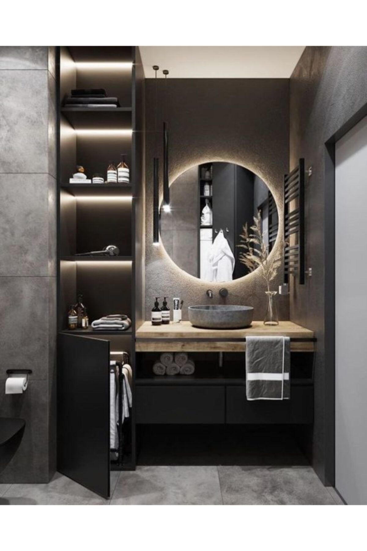 GLOBAL LED MIRROR 50 Cm Ledli Ayna Dresuar Hol Koridor Duvar Salon Banyo Wc Ofis Çocuk Yatak Odası Boy