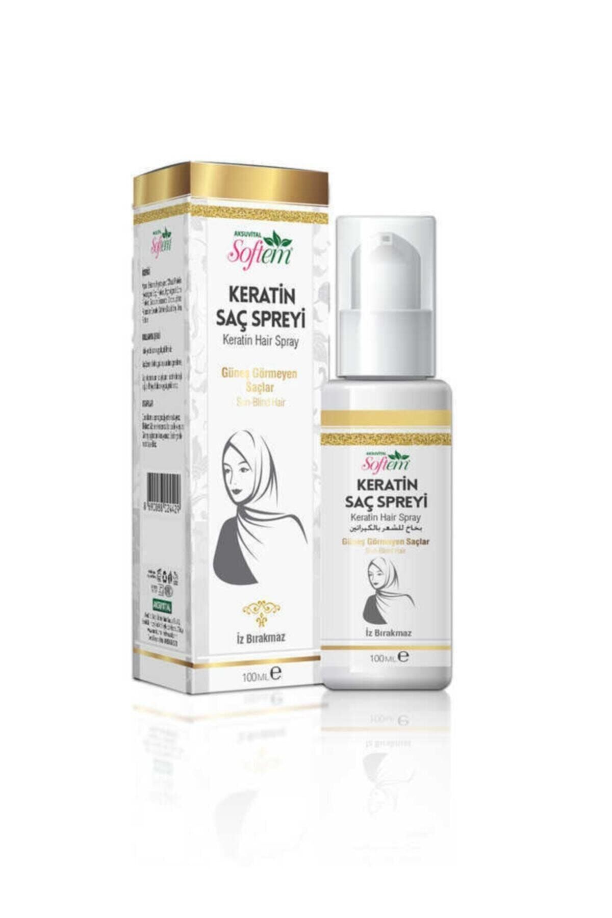 Softem Güneş Görmeyen Saçlar Için Keratin Saç Spreyi 100ml