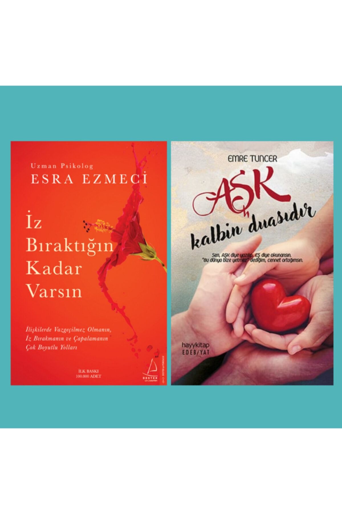 KOLEKTİF 2 Kitap / Iz Bıraktığın Kadar Varsın - Aşk Kalbin Duasıdır