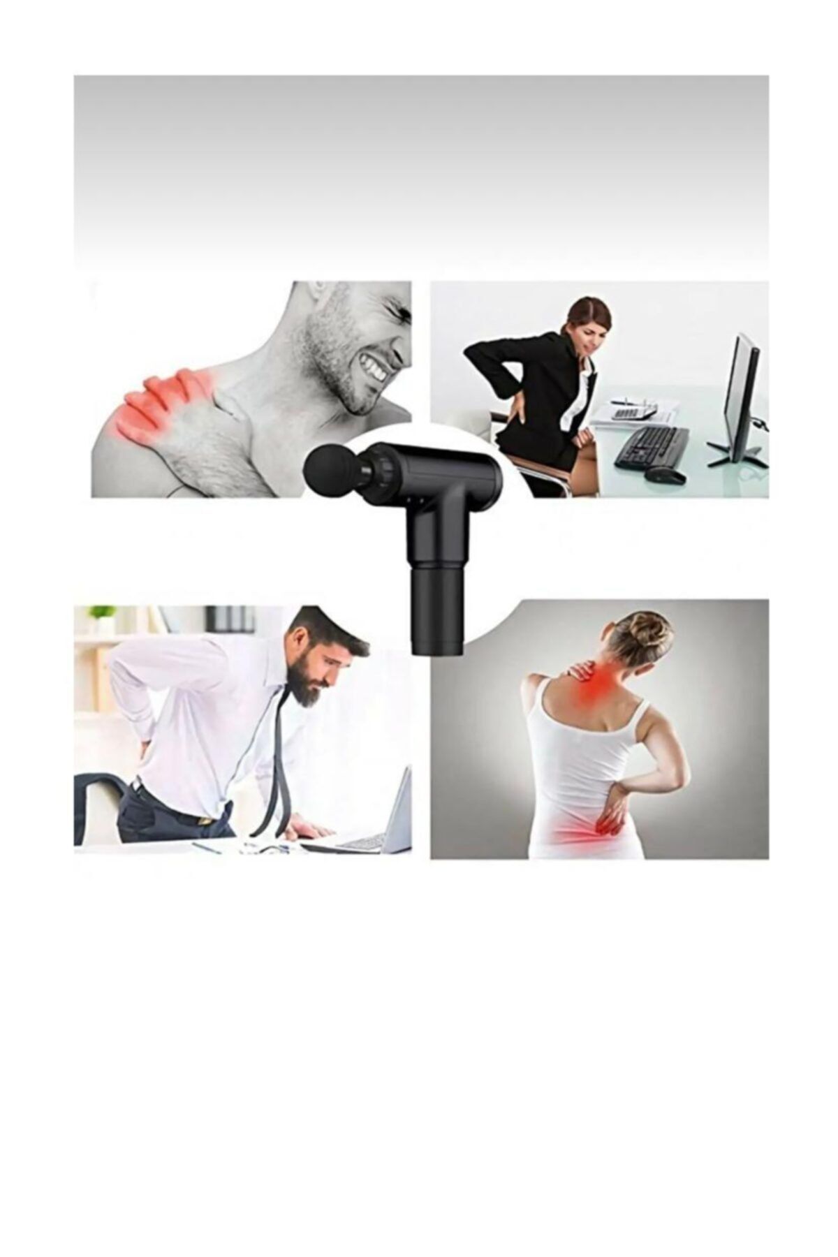 Home Masaj Tabancası Sporcu Masaj Aleti 4 Başlıklı Titreş Relax En Siga