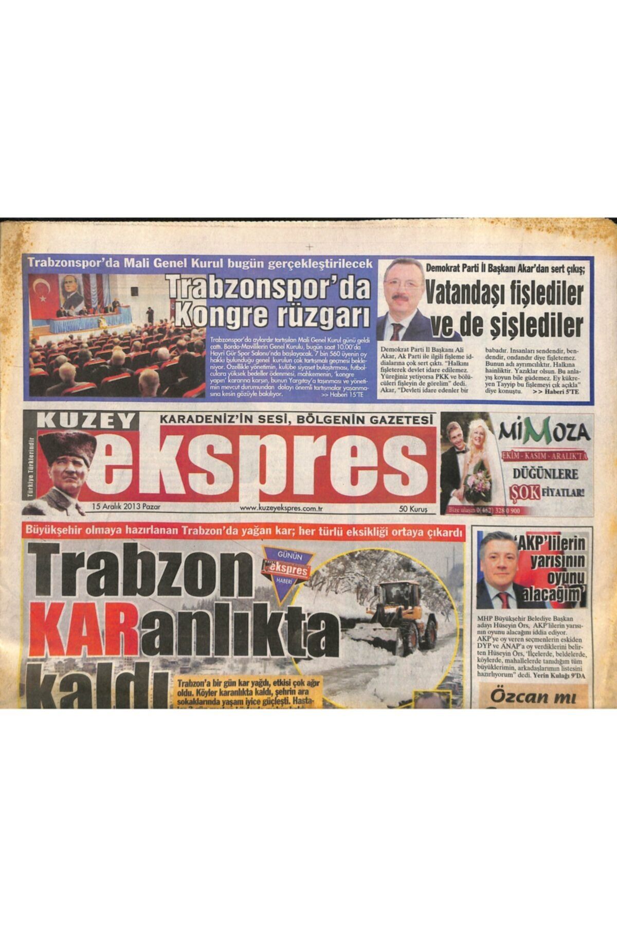Gökçe Koleksiyon Kuzey Ekspres Gazetesi 15 Aralık 2013 - Artvin Kalesi'ne Törenle Bayrak Çekildi