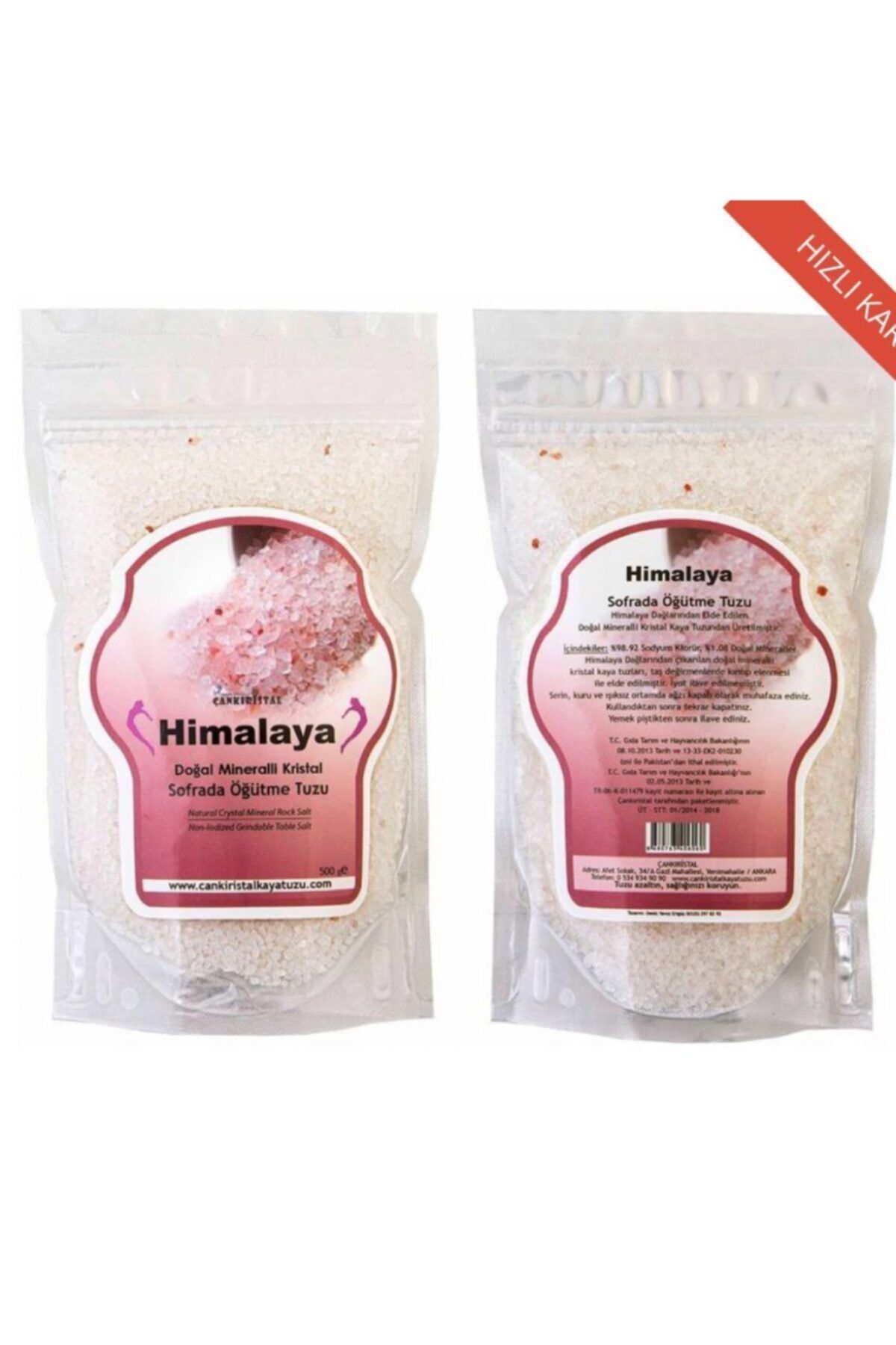 Çankıristal Çankırı Doğal Mineralli Himalaya Sofrada Öğütme Tuzu 500 gram