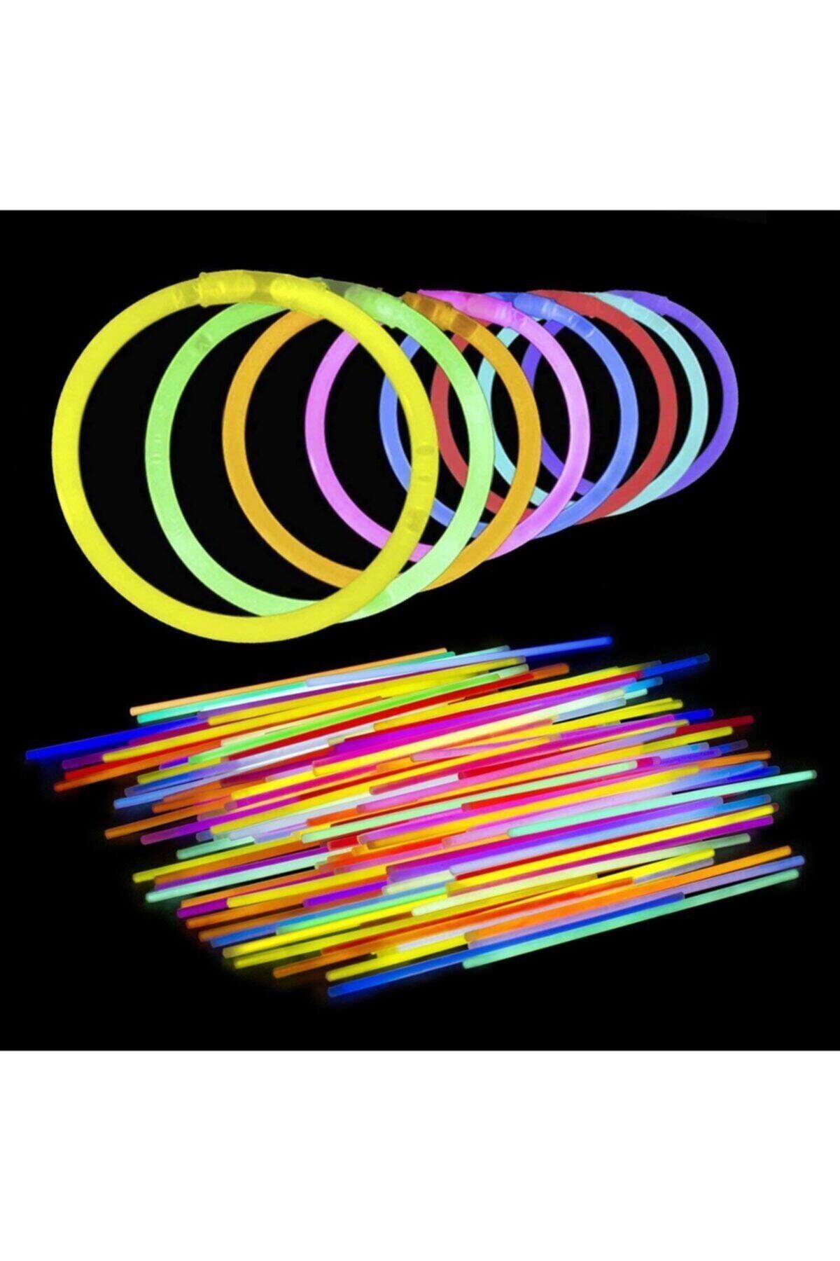 Niyet Işıklı Fosforlu Çubuk Glow Stick 100 Adet Kırılan Parti Aydınlatma