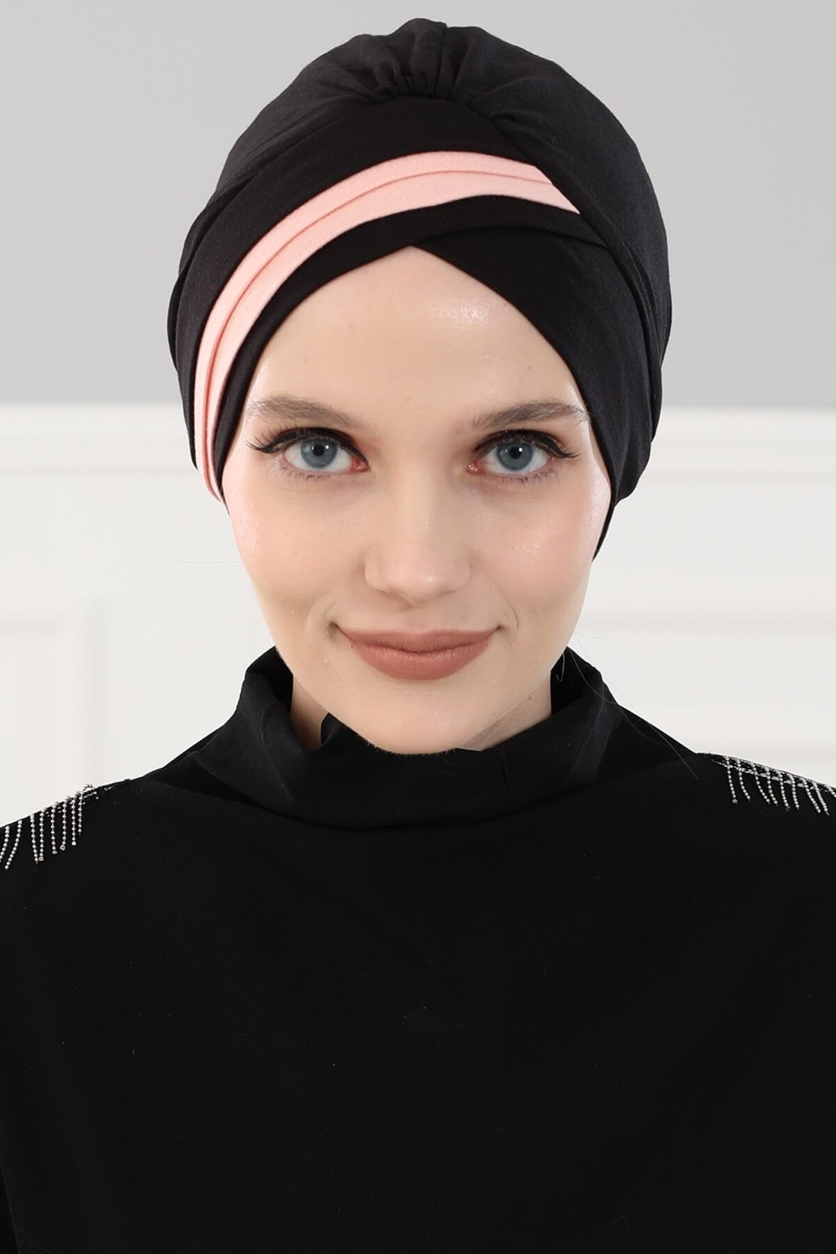 DREAM VEGA Çift Renkli Penye Bone Siyah - Pudra