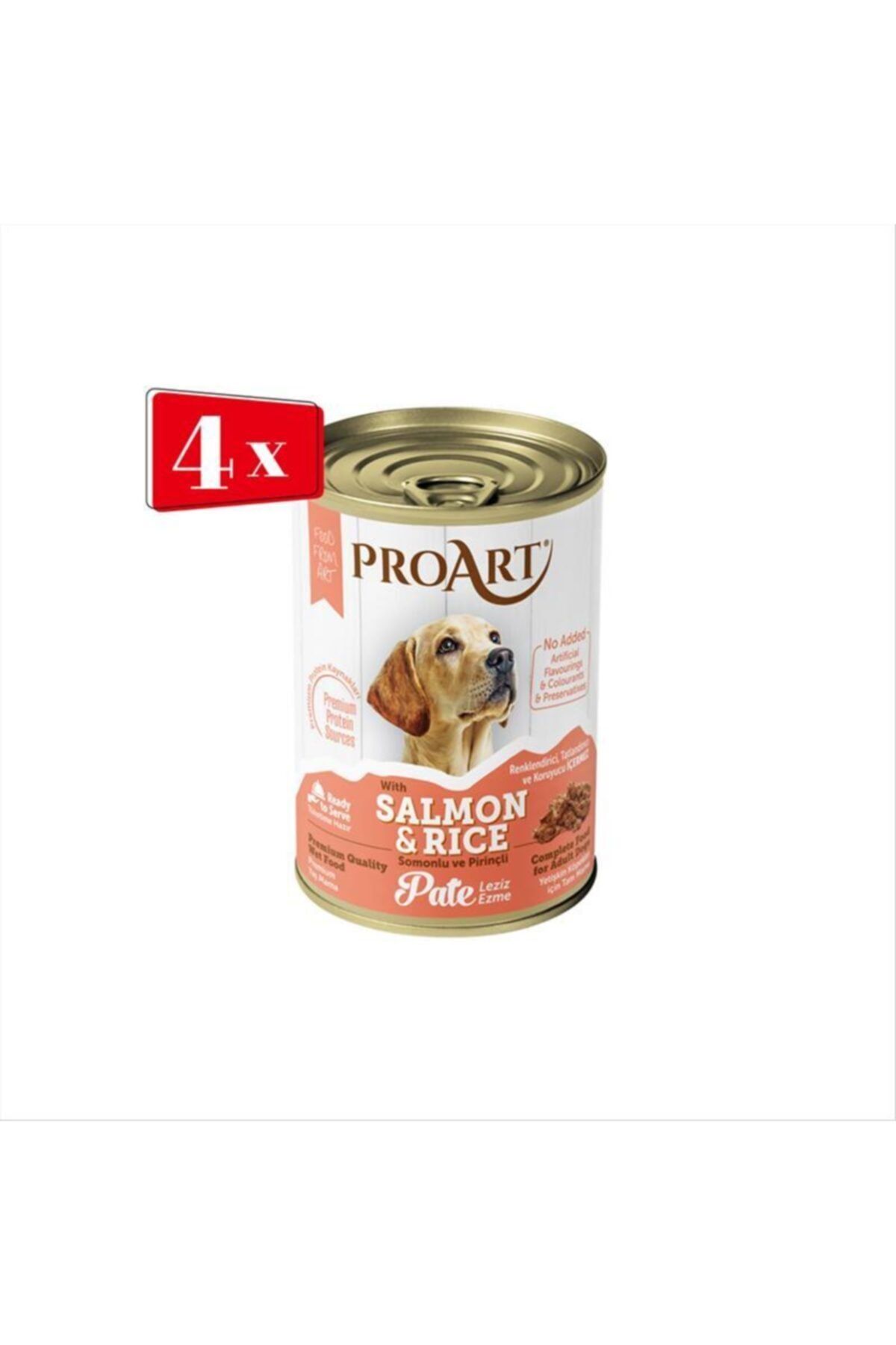 proart Yetişkin Köpek Somonlu Ve Pirinçli Ezme Konserve 400 gr X 4 Adet