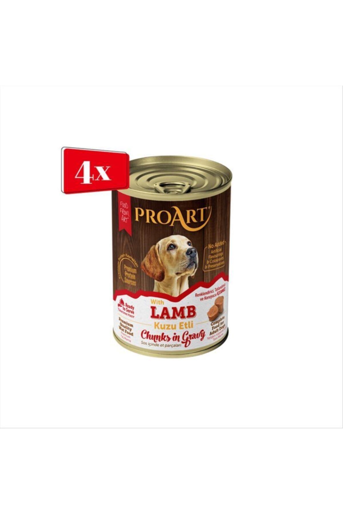 proart Yetişkin Köpek Kuzu Parça Etli Soslu Konserve Maması 400 Grx 4 Adet