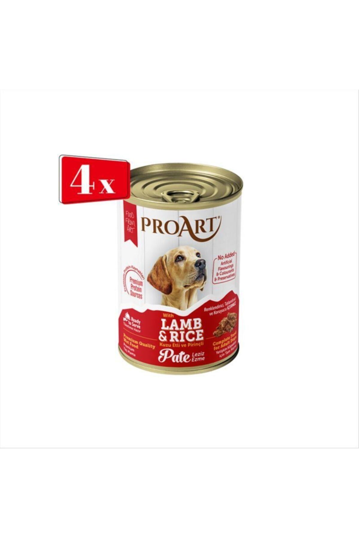 proart Yetişkin Köpek Kuzu Etli Ve Pirinçli Ezme 400 gr X 4 Adet