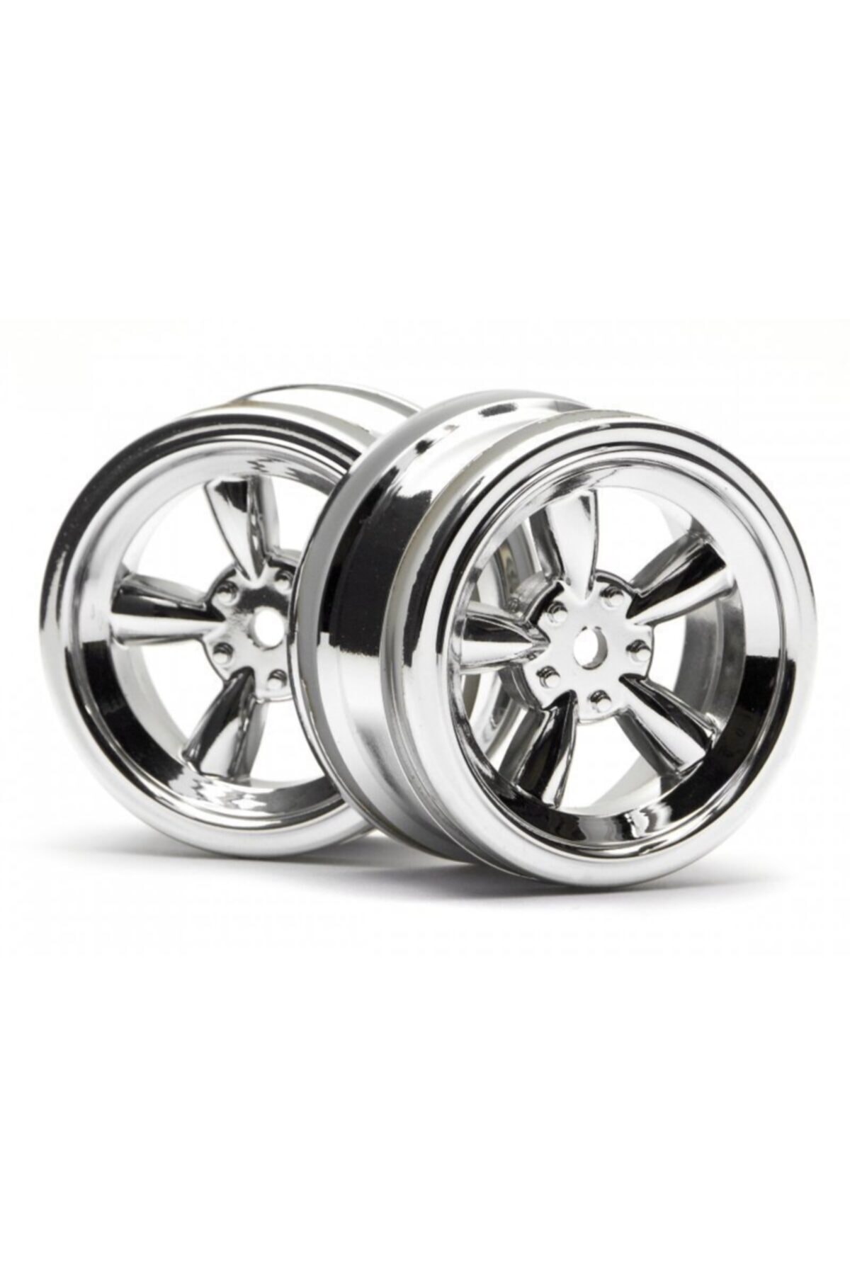 HPI 3817 1/10 Vıntage 5 Spoke Wheel 26mm Shıny Chrome 0mm Offset