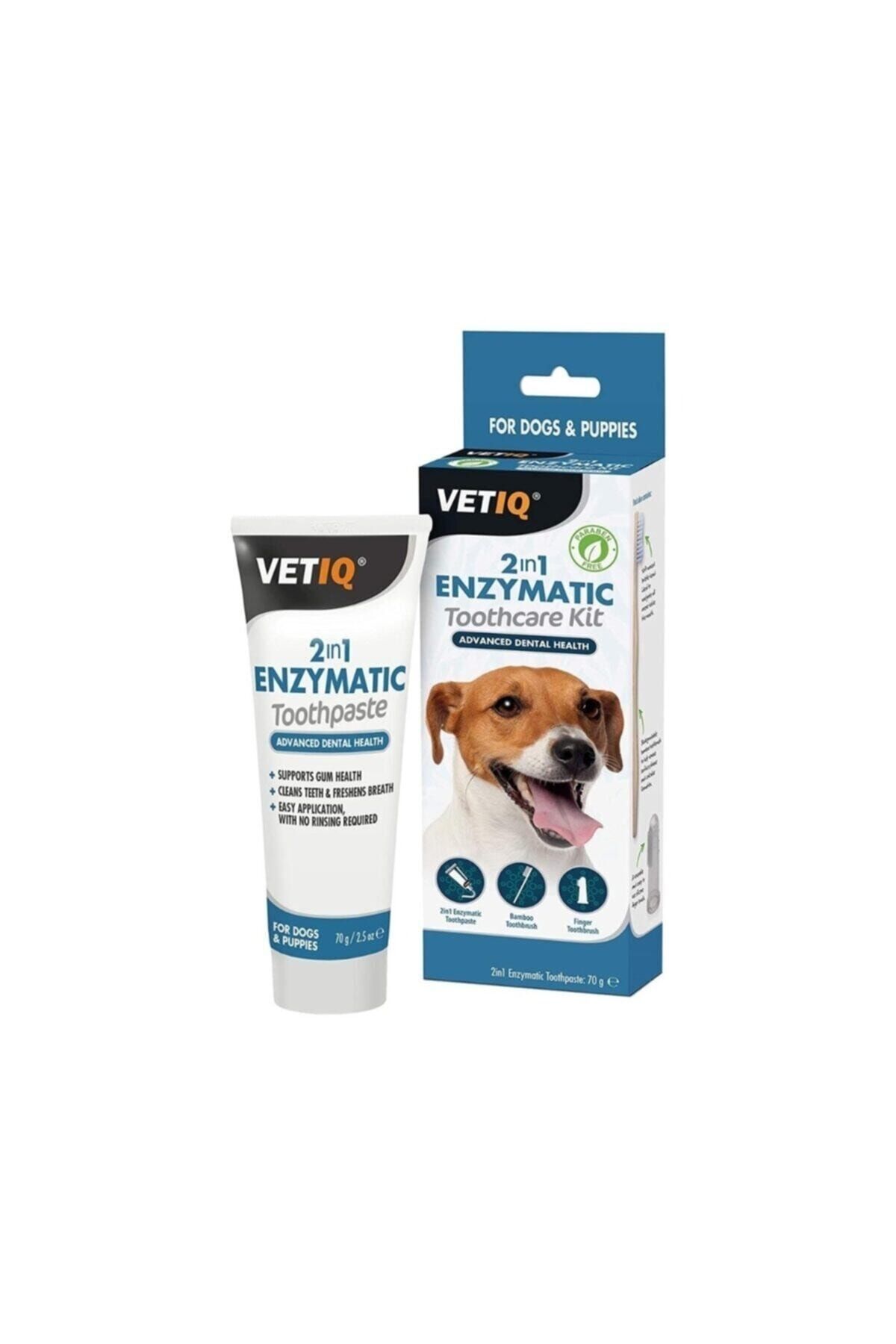 Vetiq 2in1 Enzymatic Köpek Diş Macunu Ve Diş Fırçası Seti 70 Gr