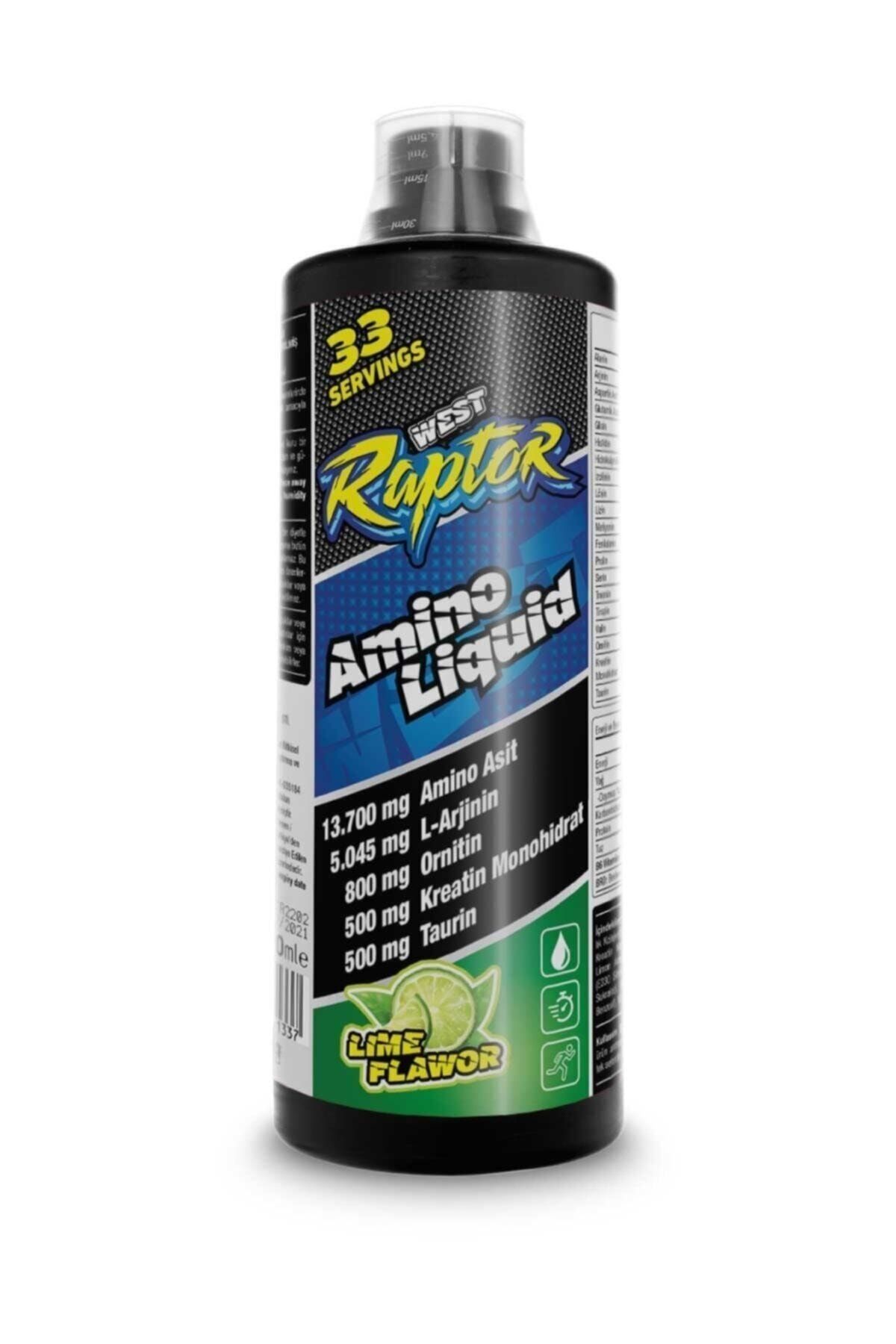 West Nutrition Raptor 1000 Ml. Amino Asit Likit - Misket Limonu