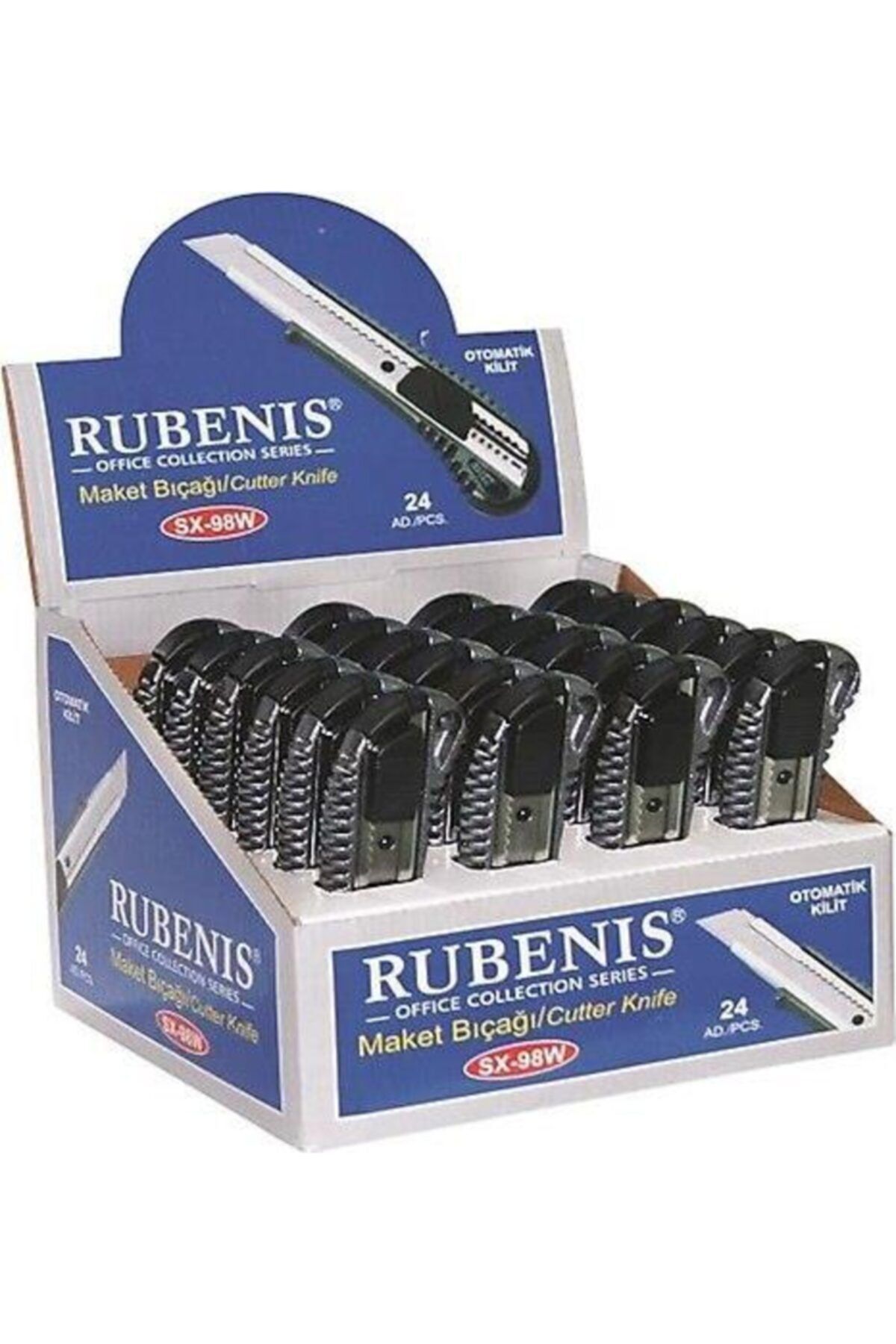 Rubenis Rubenıs Maket Bıçağı Sıkmalı Metal 24 Lü Sx-39