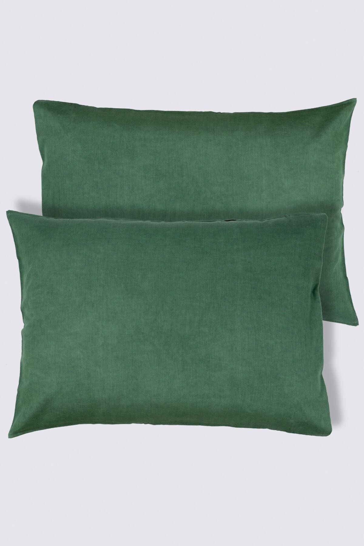 Ecocotton Organik Pamuk 2'li Yastık Kılıfı Yeşil 50*70